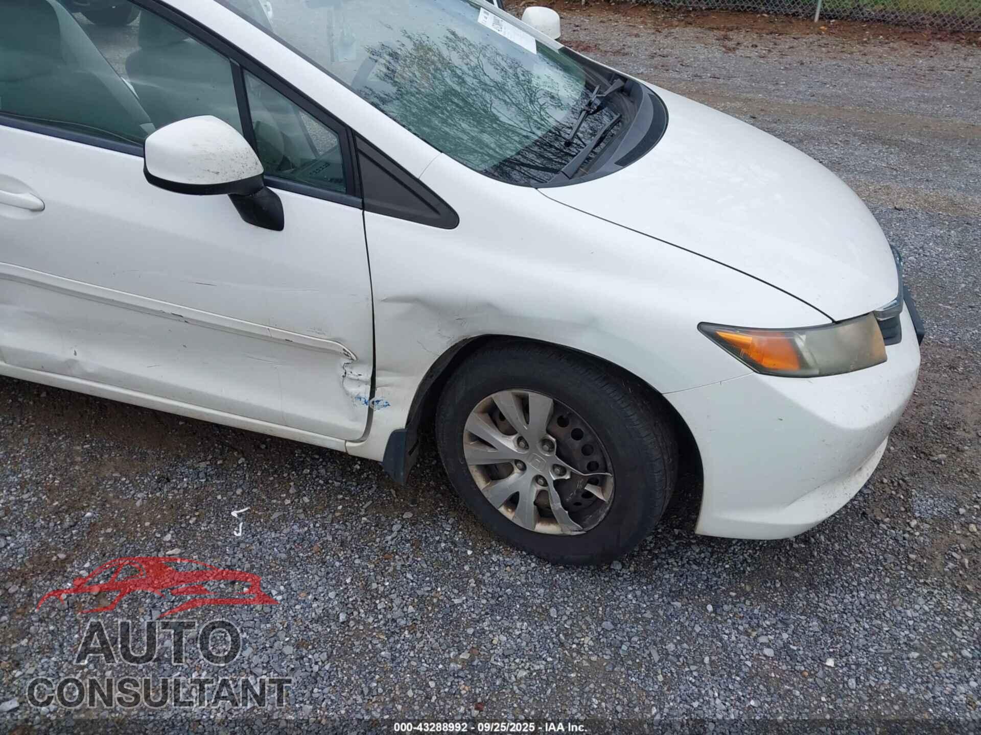 HONDA CIVIC 2012 - 19XFB2F53CE107400