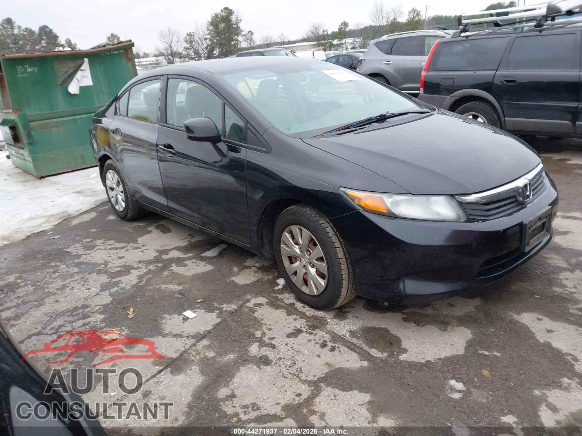 HONDA CIVIC 2012 - 19XFB2F54CE109687
