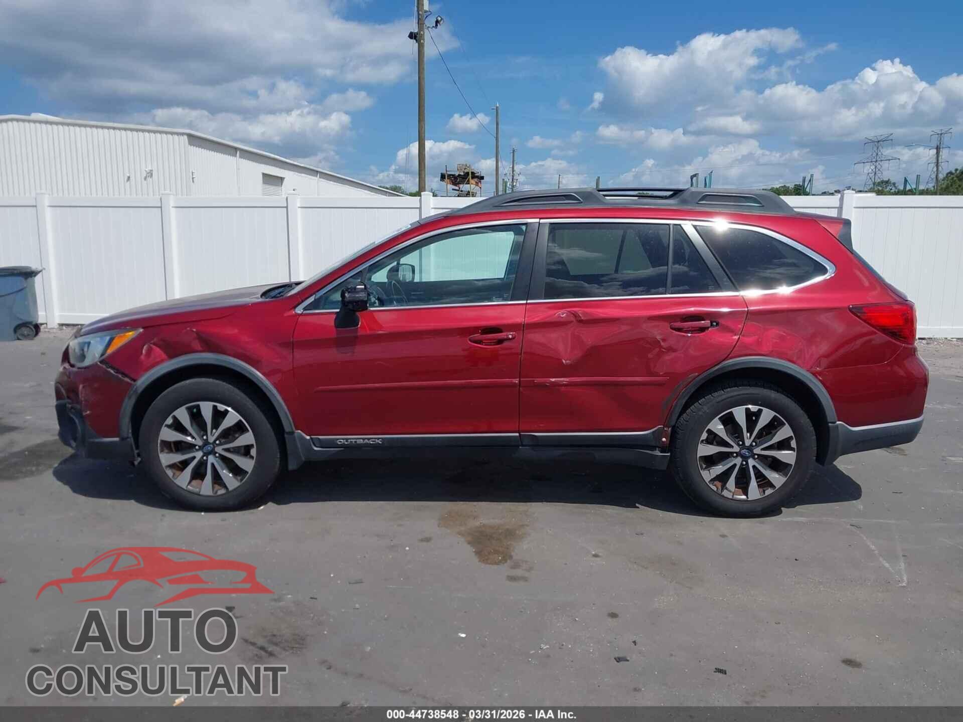SUBARU OUTBACK 2016 - 4S4BSBLC7G3265376