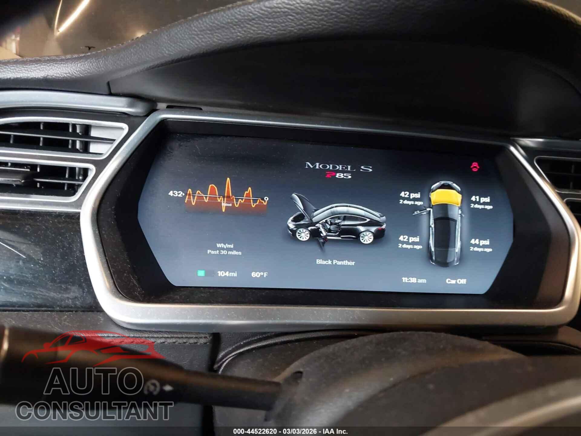 TESLA MODEL S 2013 - 5YJSA1DP0DFP21364