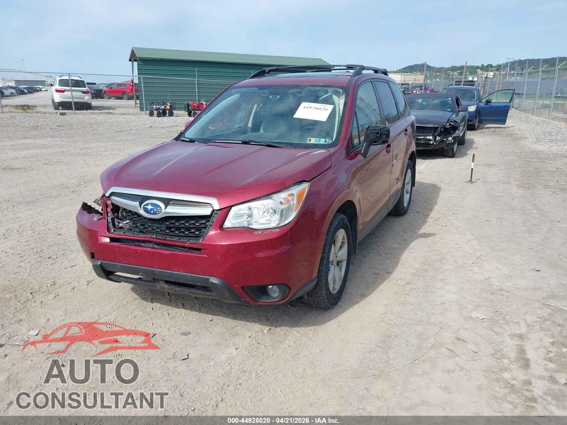 SUBARU FORESTER 2016 - JF2SJAFC1GH482858