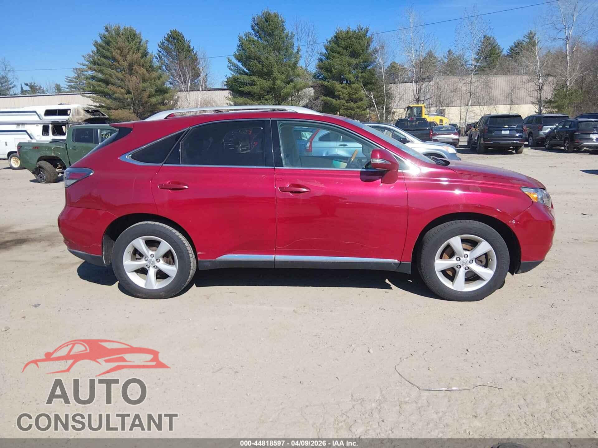 LEXUS RX 350 2012 - 2T2BK1BA0CC148184