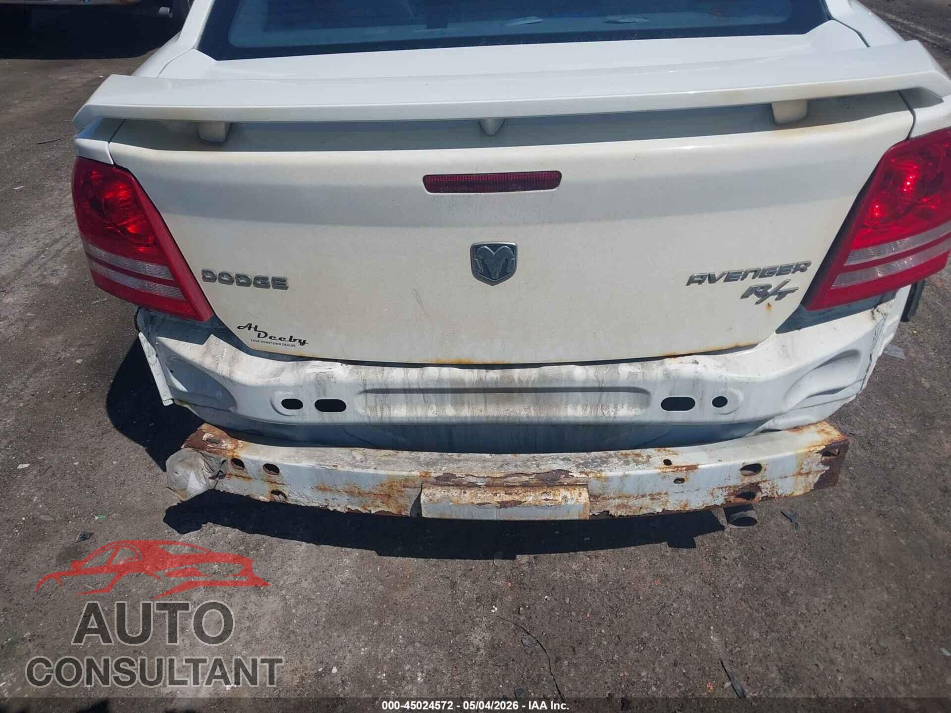 DODGE AVENGER 2010 - 1B3CC5FB0AN163800