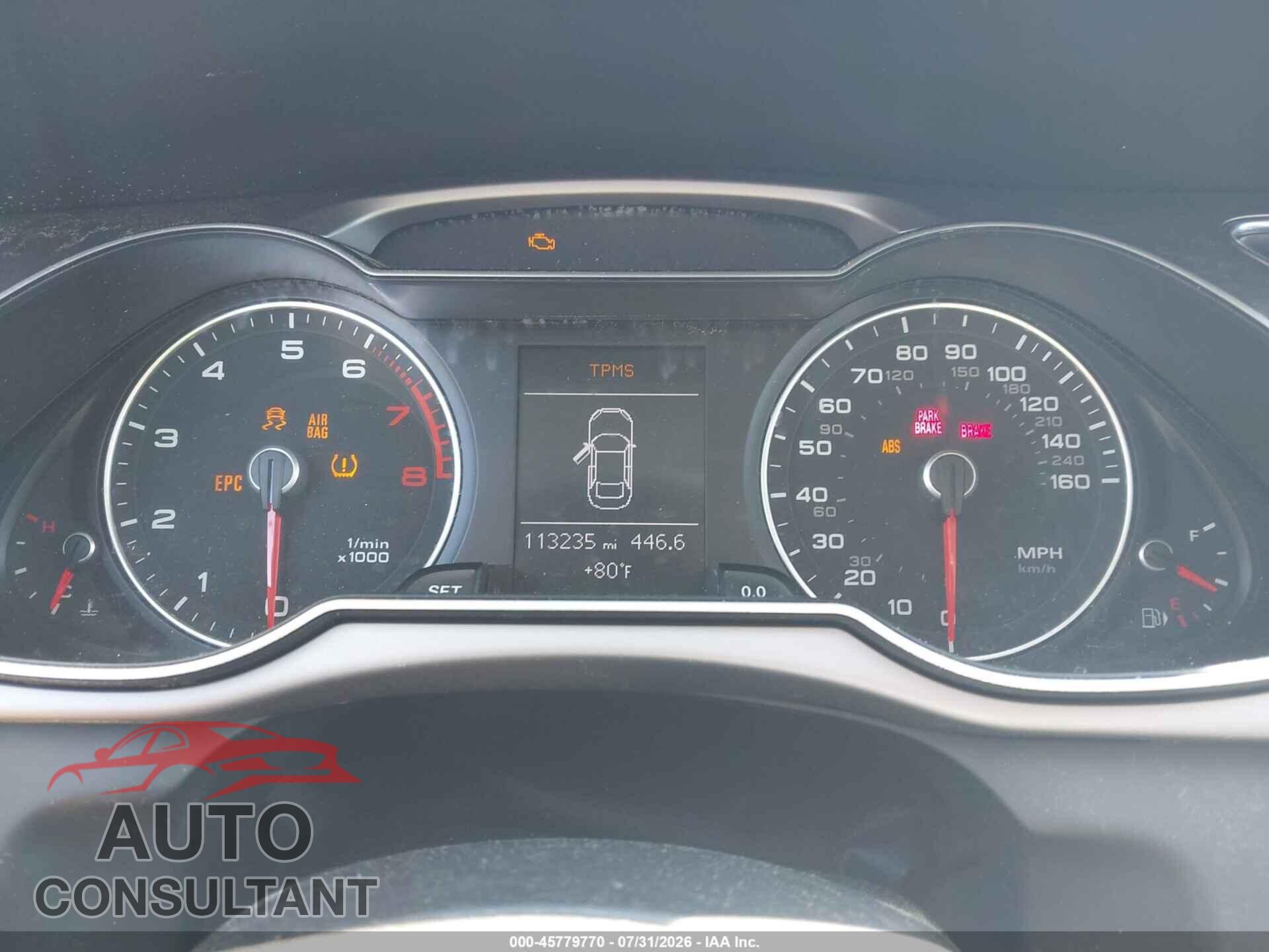 AUDI A4 2013 - WAUDFAFL3DN042255