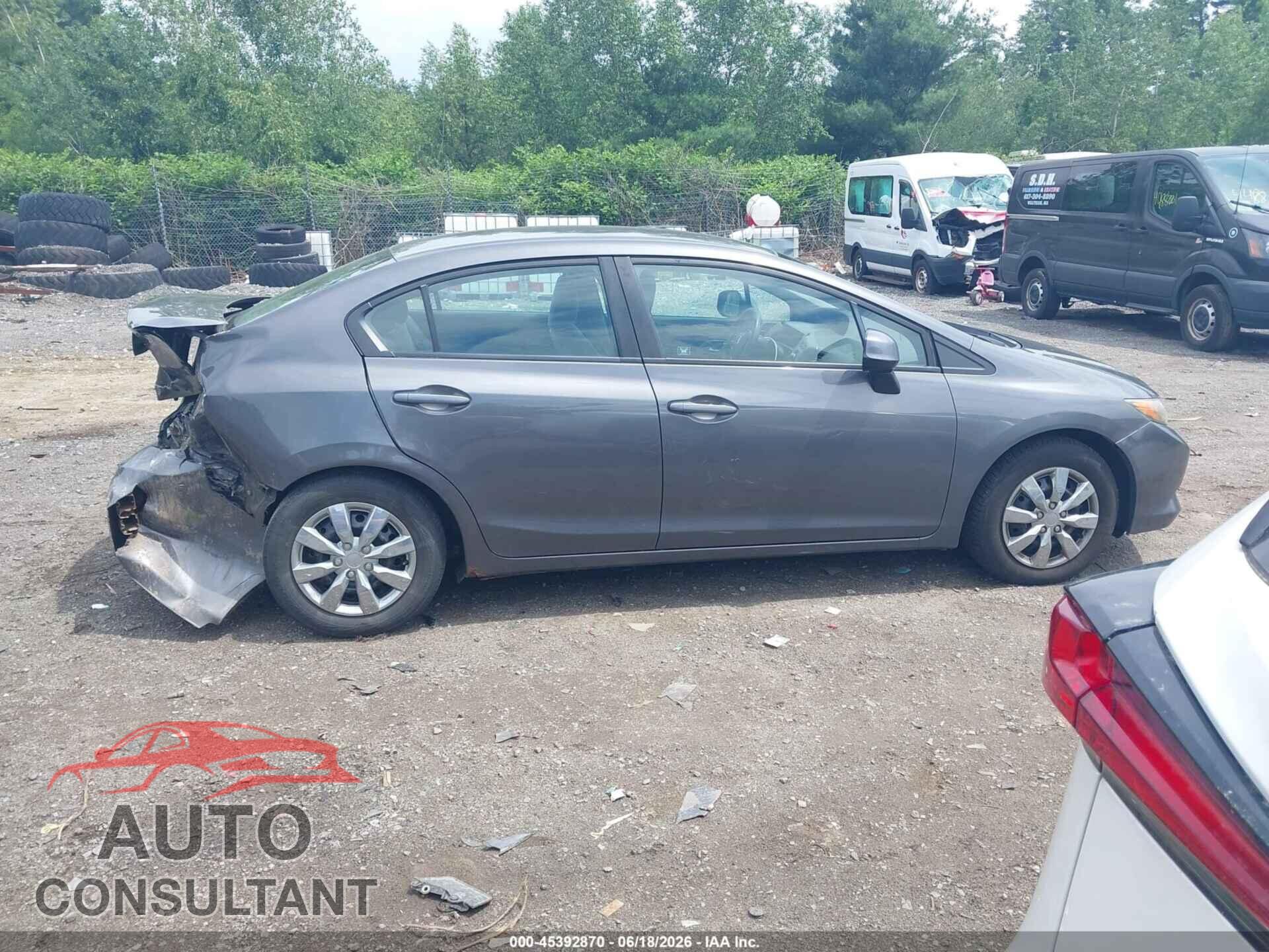 HONDA CIVIC 2012 - 2HGFB2F54CH597433