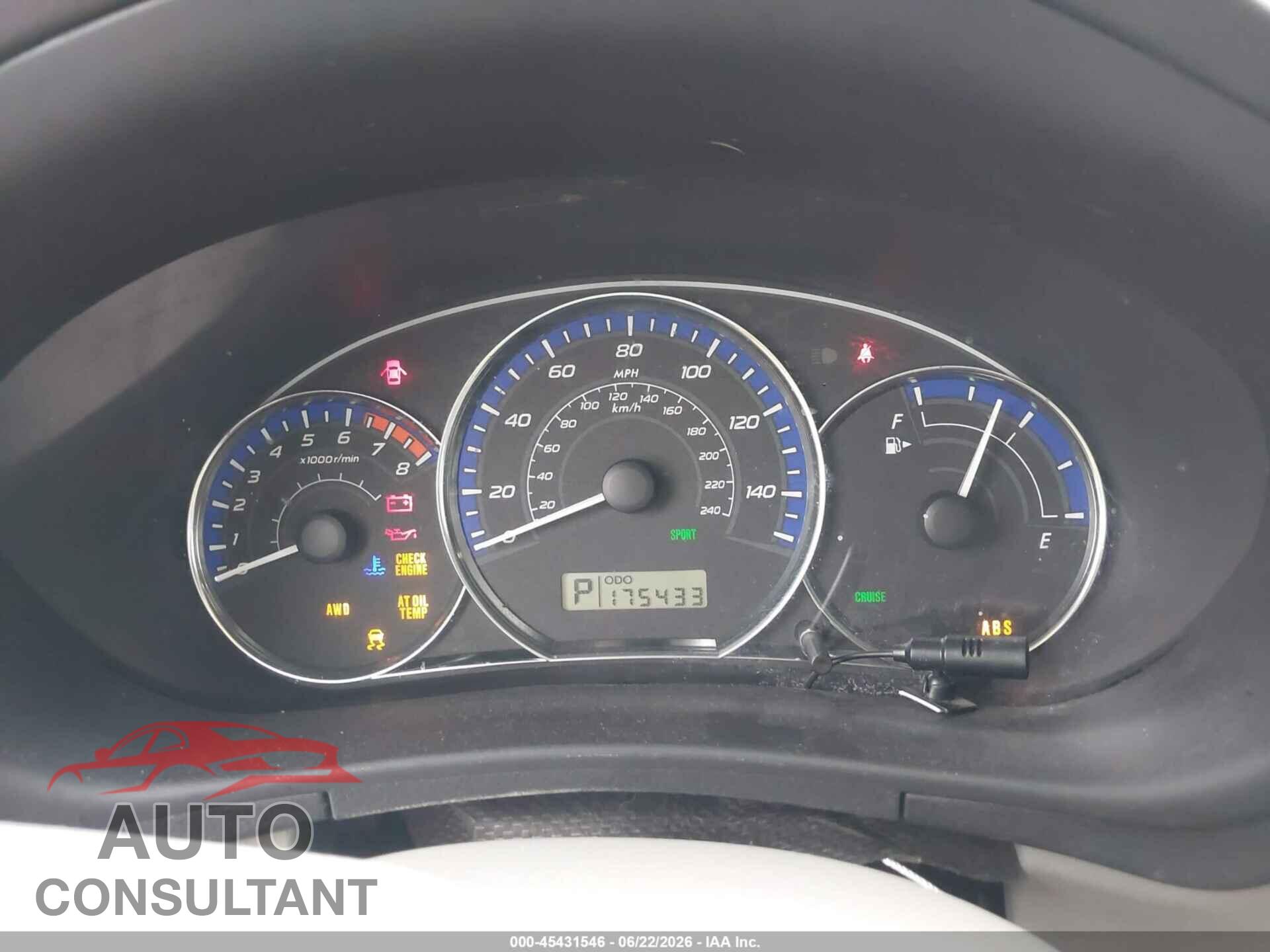 SUBARU FORESTER 2011 - JF2SHABC8BH773688