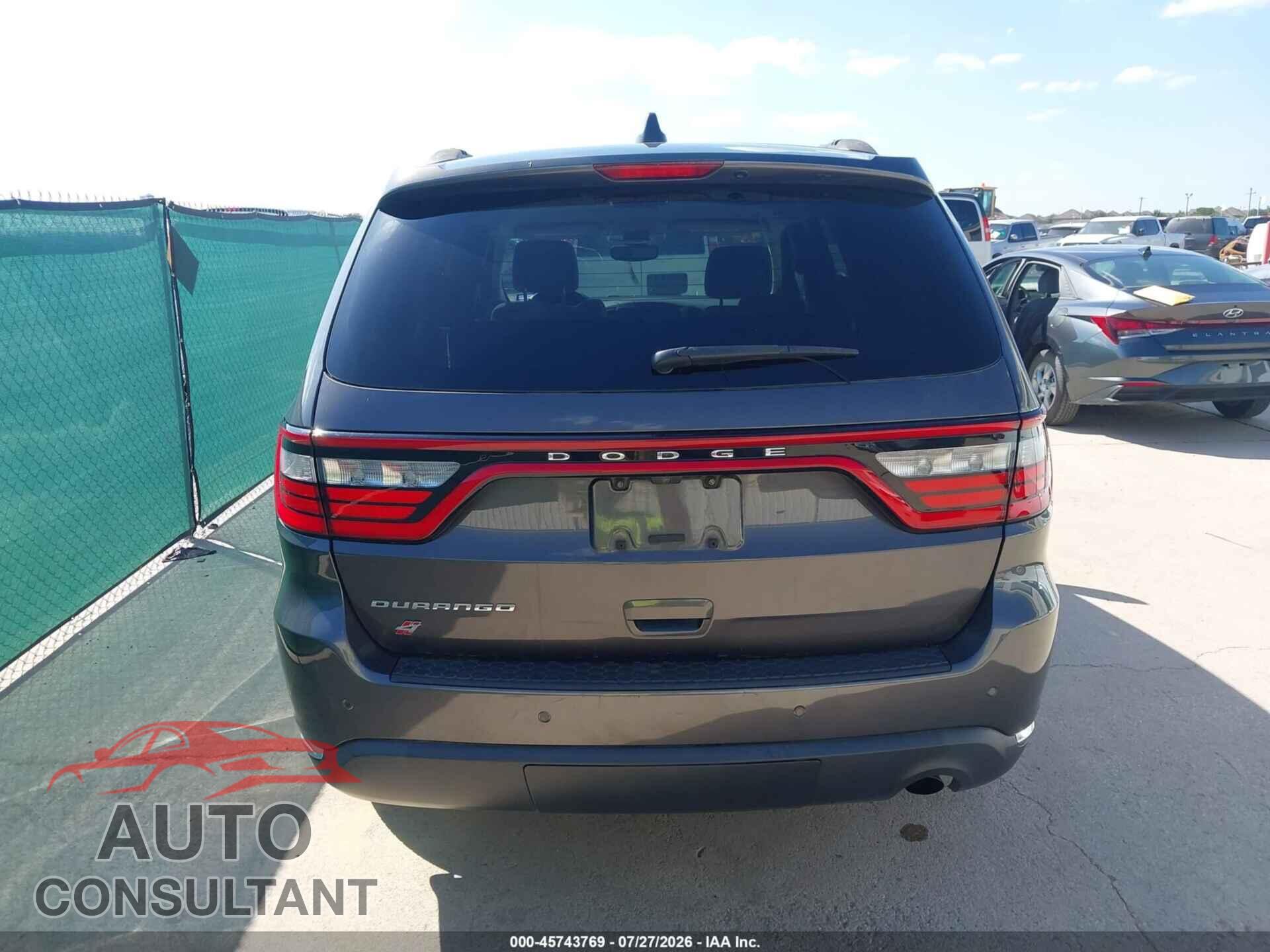 DODGE DURANGO 2019 - 1C4RDJAG7KC844633