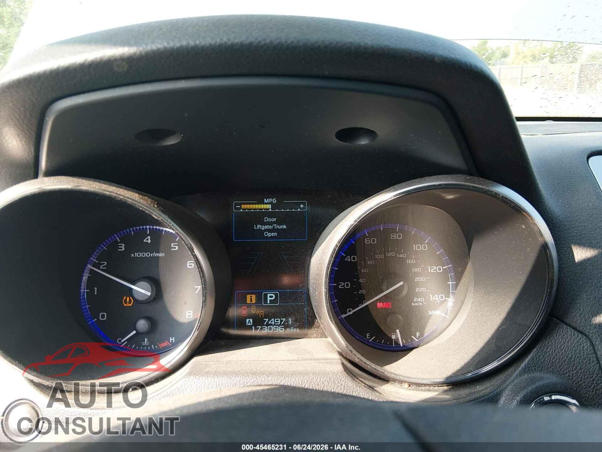 SUBARU OUTBACK 2015 - 4S4BSANC9F3307536