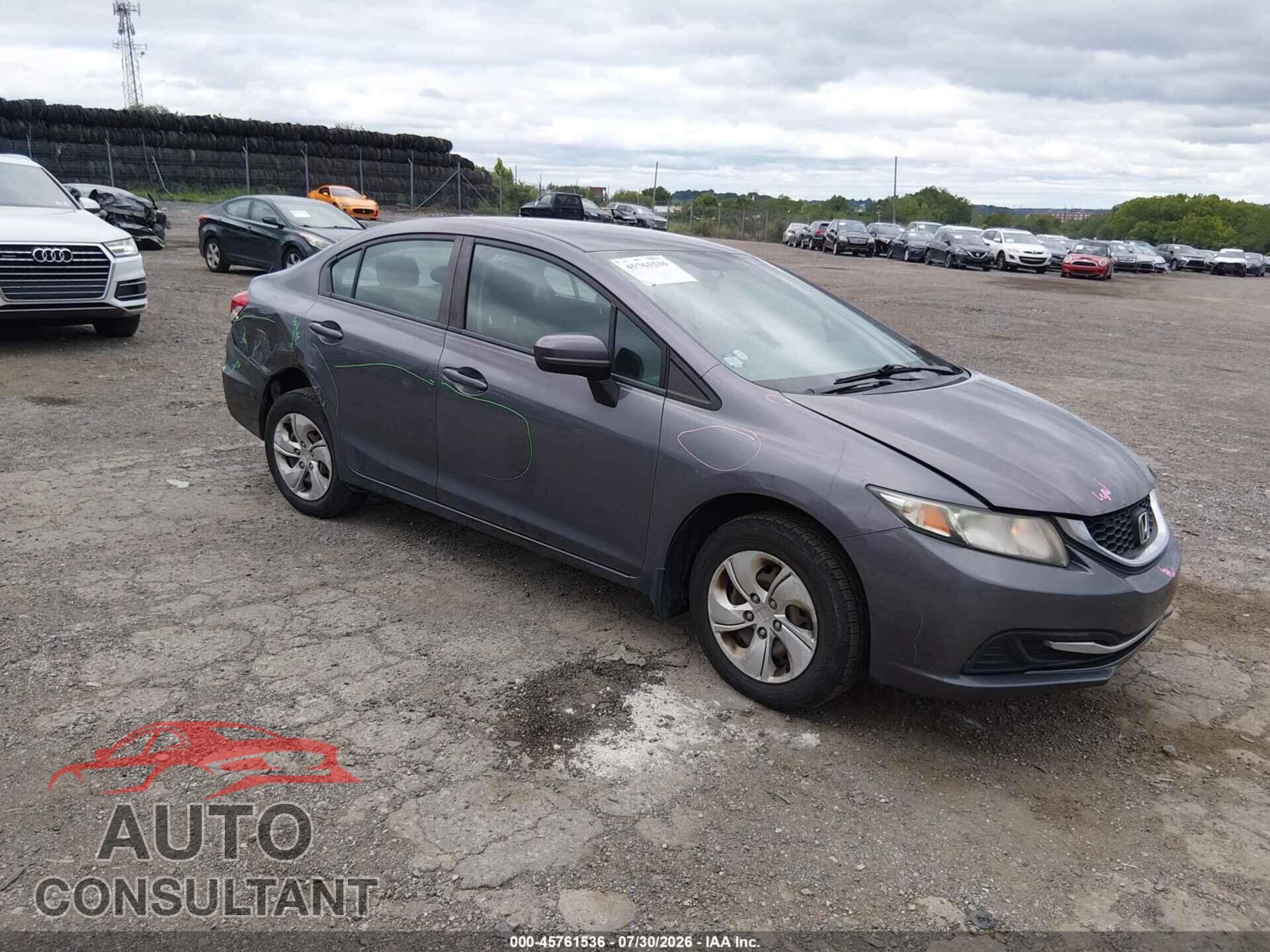 HONDA CIVIC 2014 - 19XFB2F53EE256781