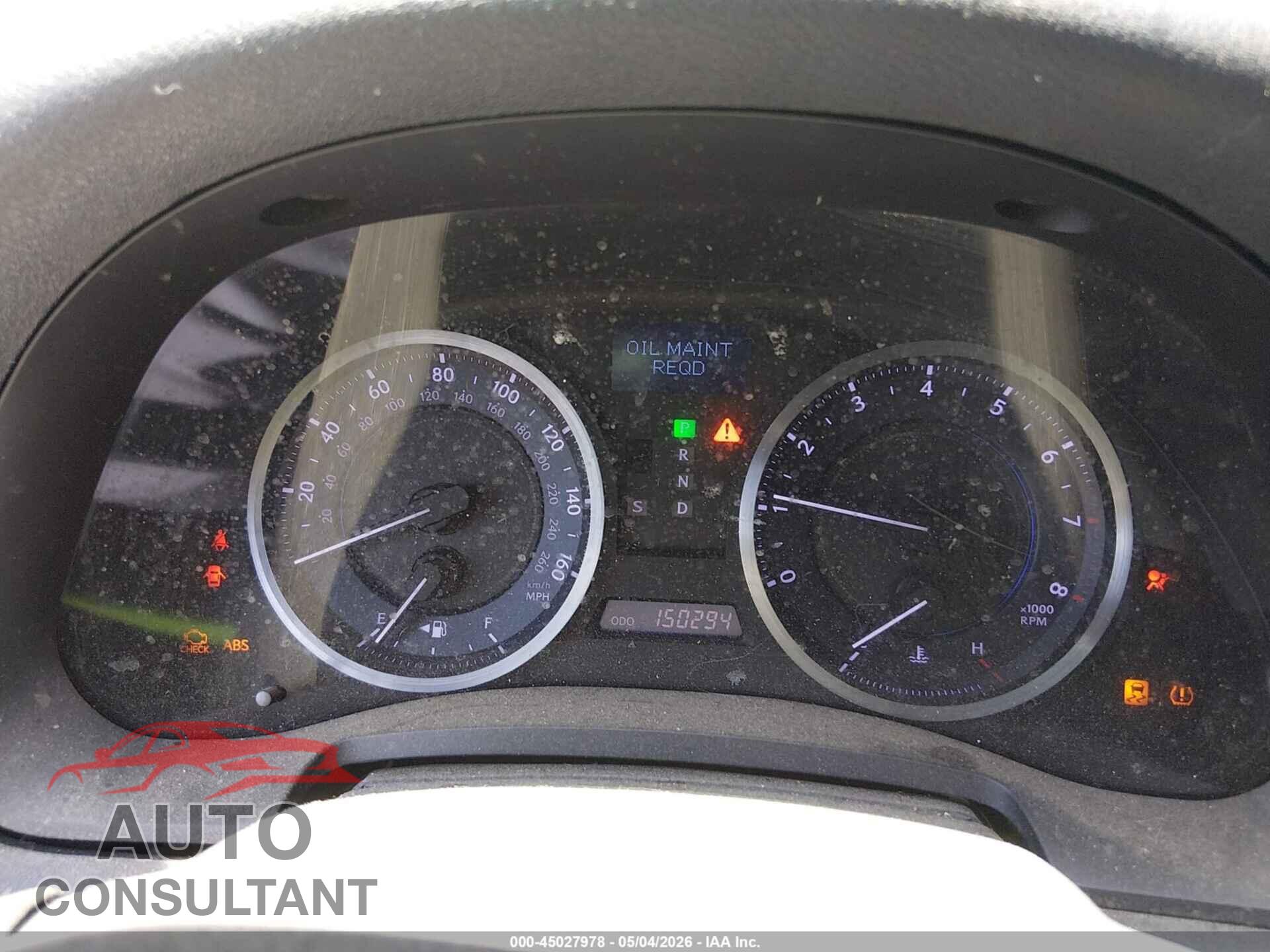 LEXUS IS 250 2012 - JTHBF5C20C2102276