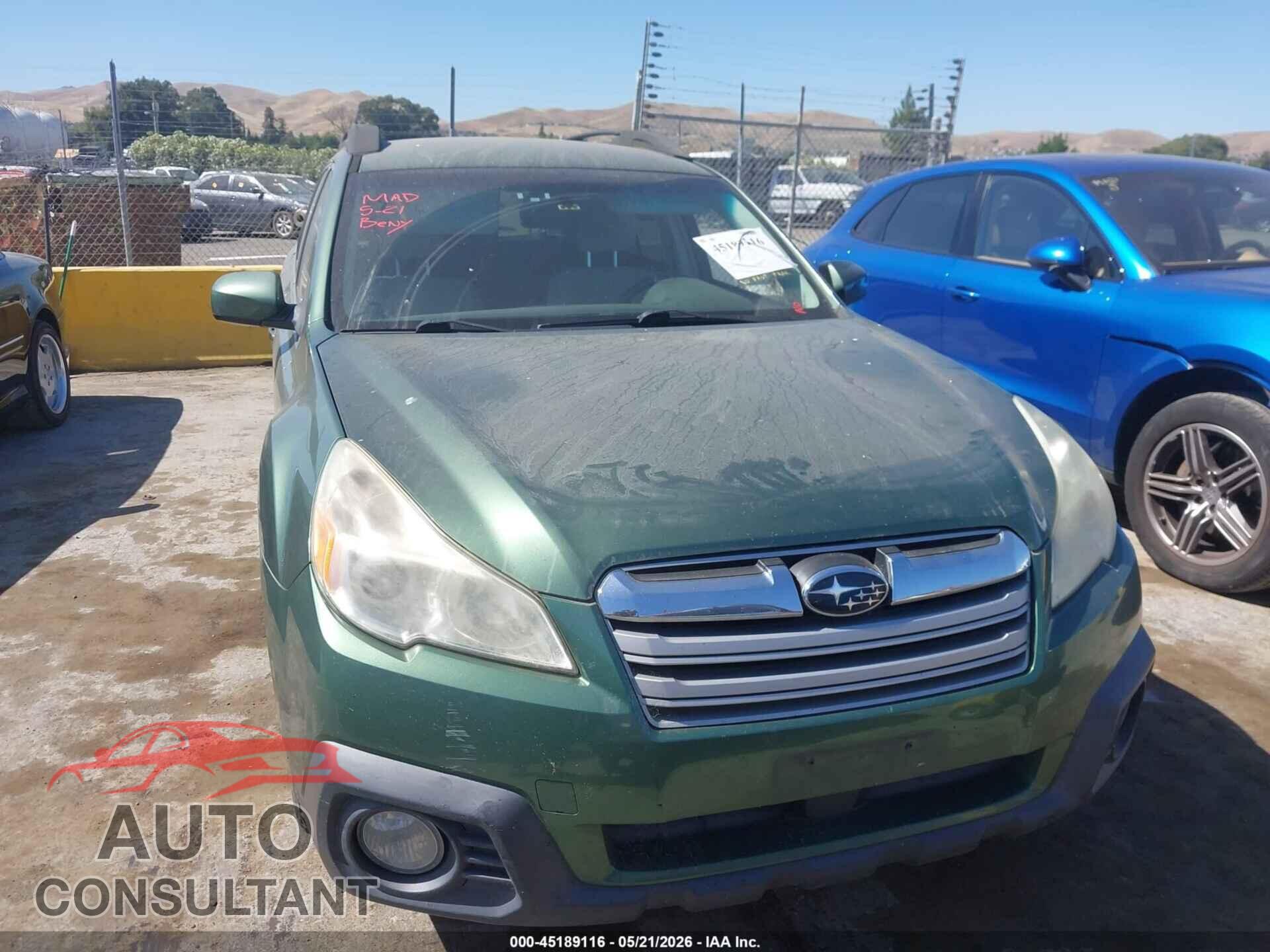SUBARU OUTBACK 2013 - 4S4BRCCC9D3228066