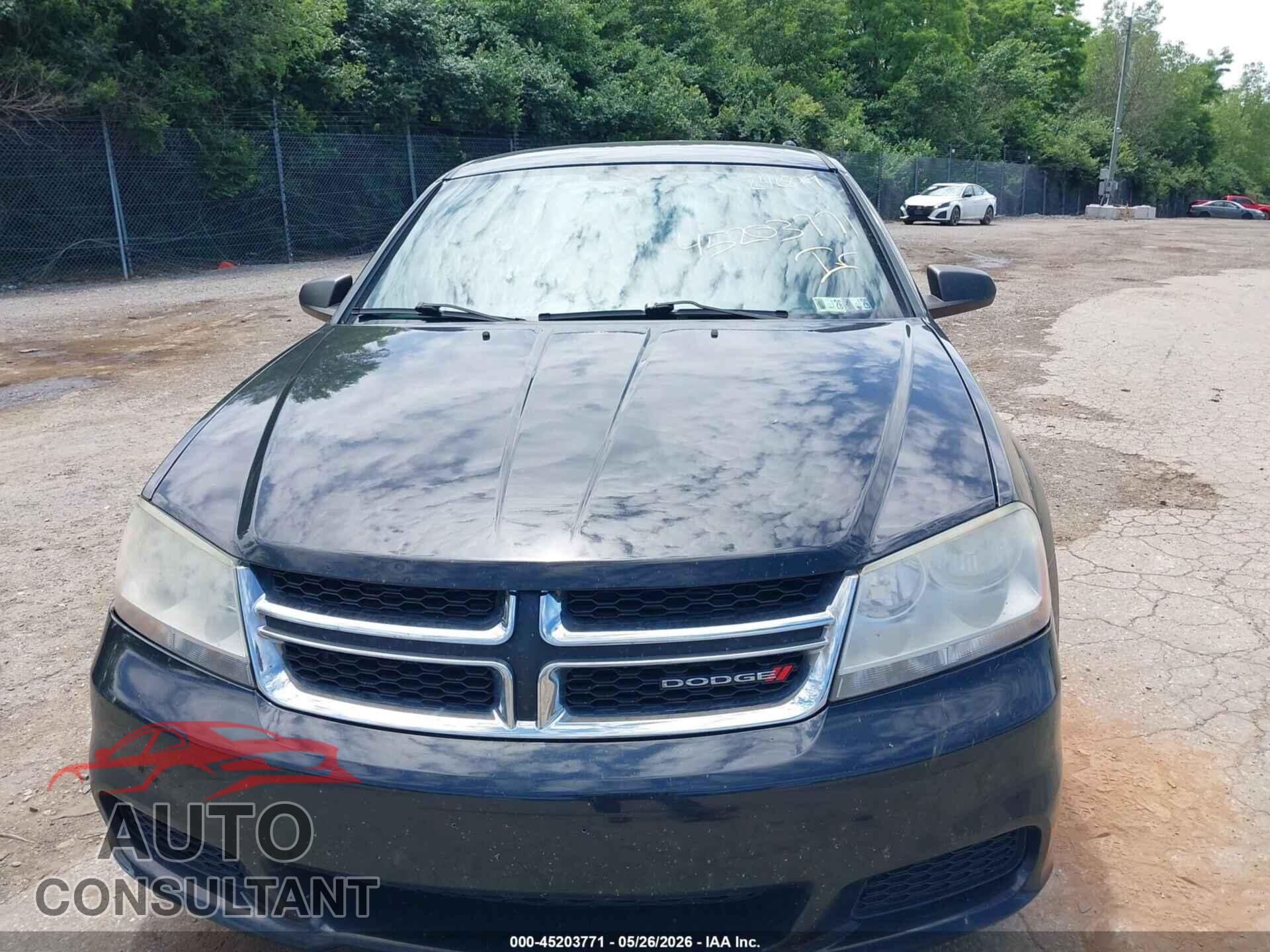 DODGE AVENGER 2012 - 1C3CDZAB9CN242819