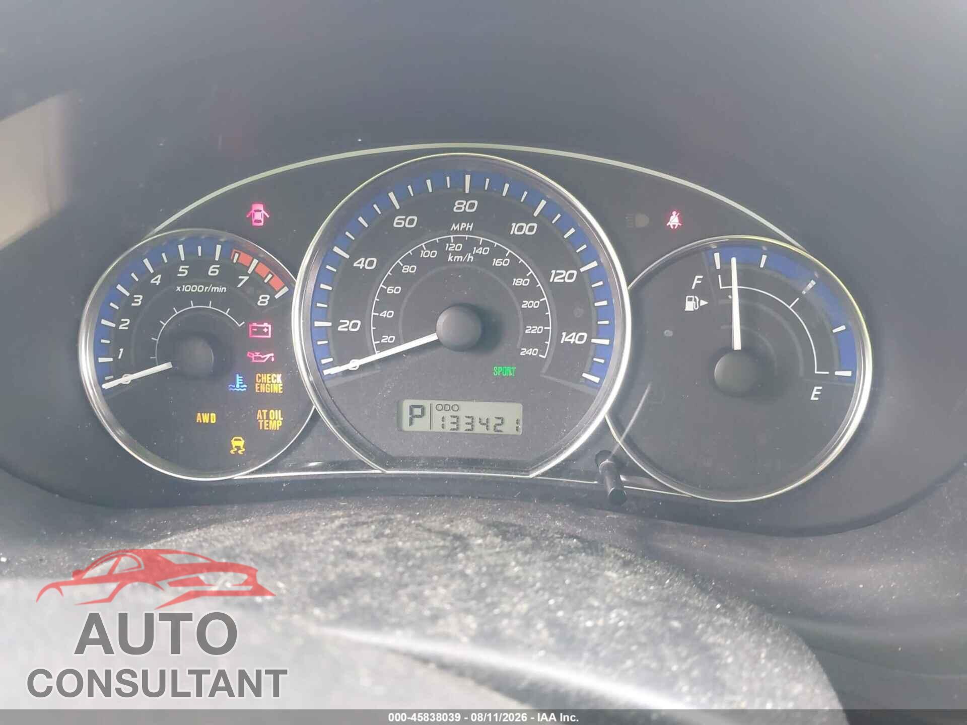 SUBARU FORESTER 2012 - JF2SHADC5CH456675