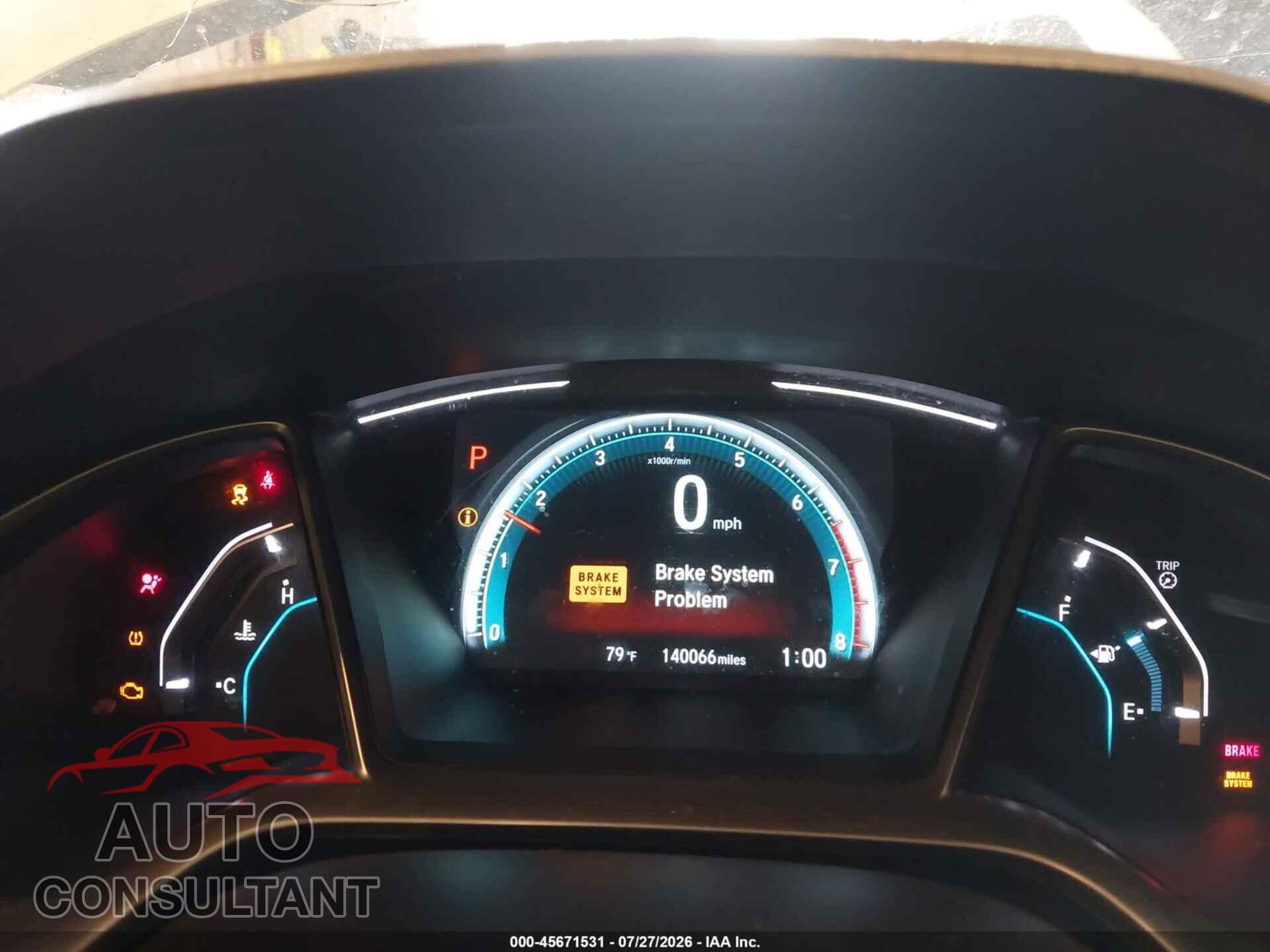 HONDA CIVIC 2017 - 2HGFC1F39HH649457