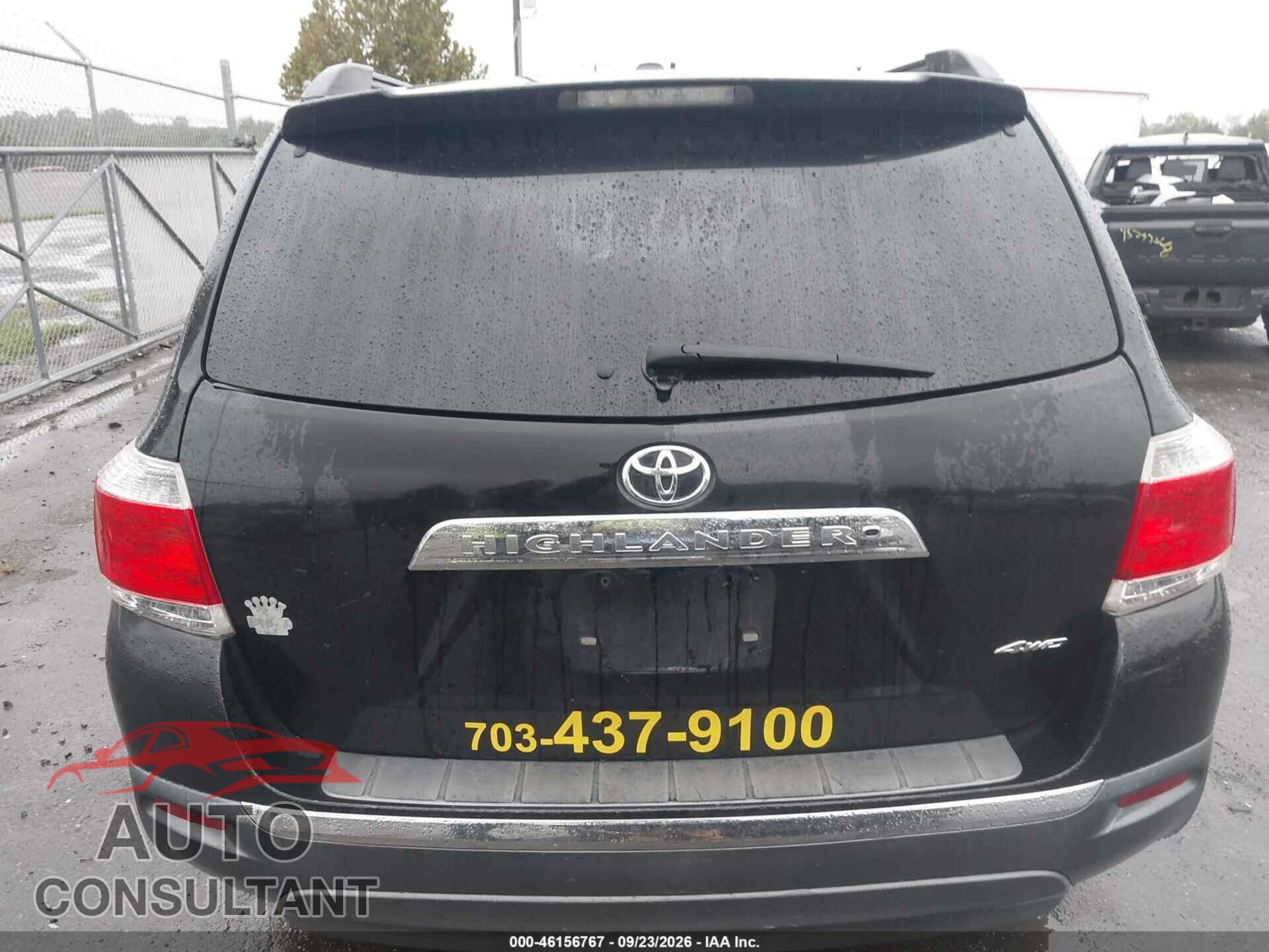 TOYOTA HIGHLANDER 2012 - 5TDBK3EH3CS120749