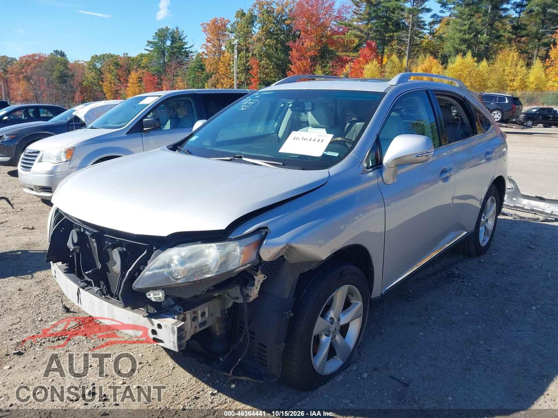 LEXUS RX 350 2012 - 2T2BK1BA2CC123741