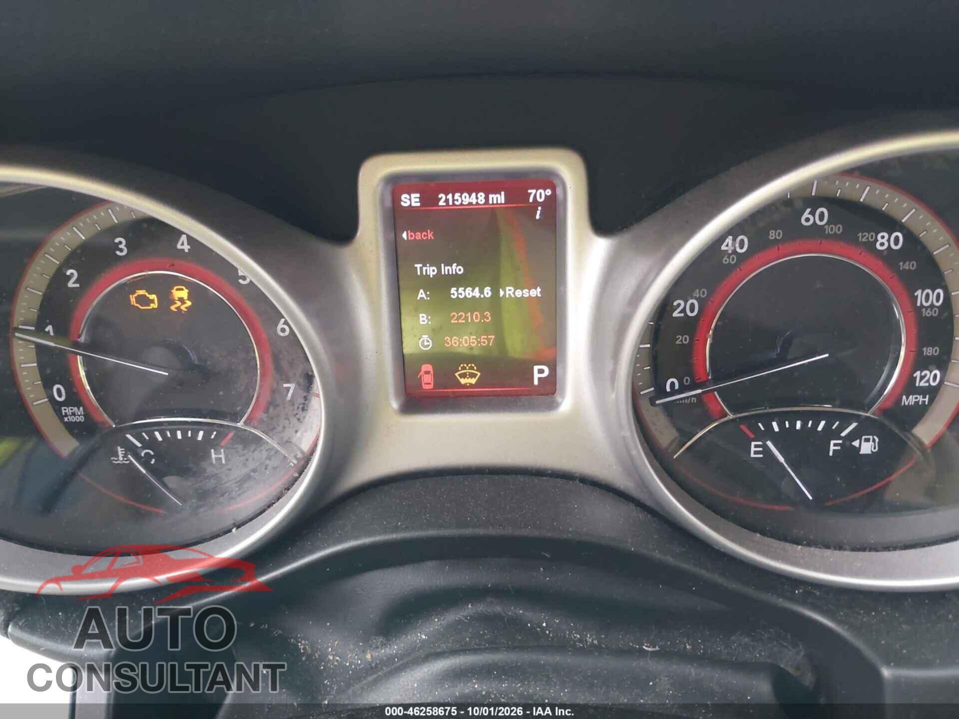 DODGE JOURNEY 2012 - 3C4PDCAB4CT184287