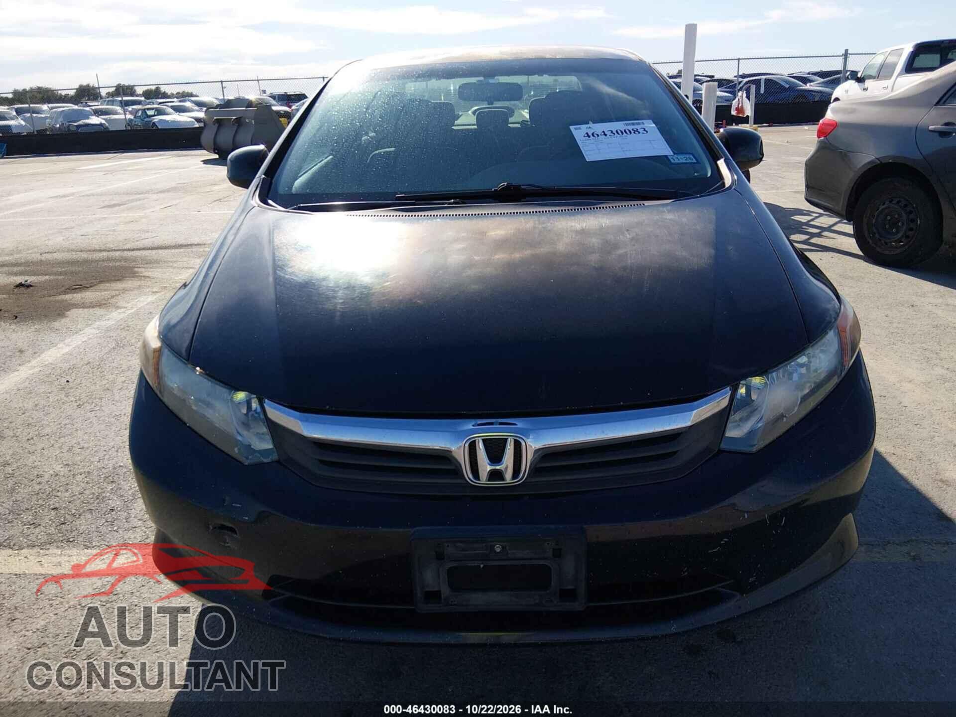 HONDA CIVIC 2012 - 2HGFB2F57CH588435