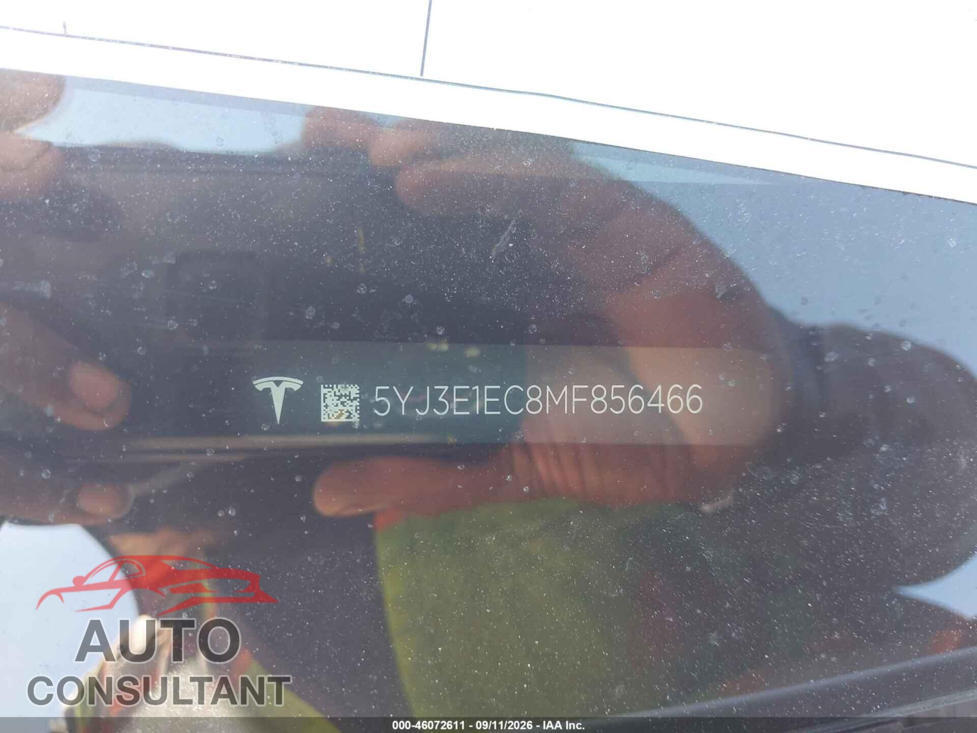 TESLA MODEL 3 2021 - 5YJ3E1EC8MF856466