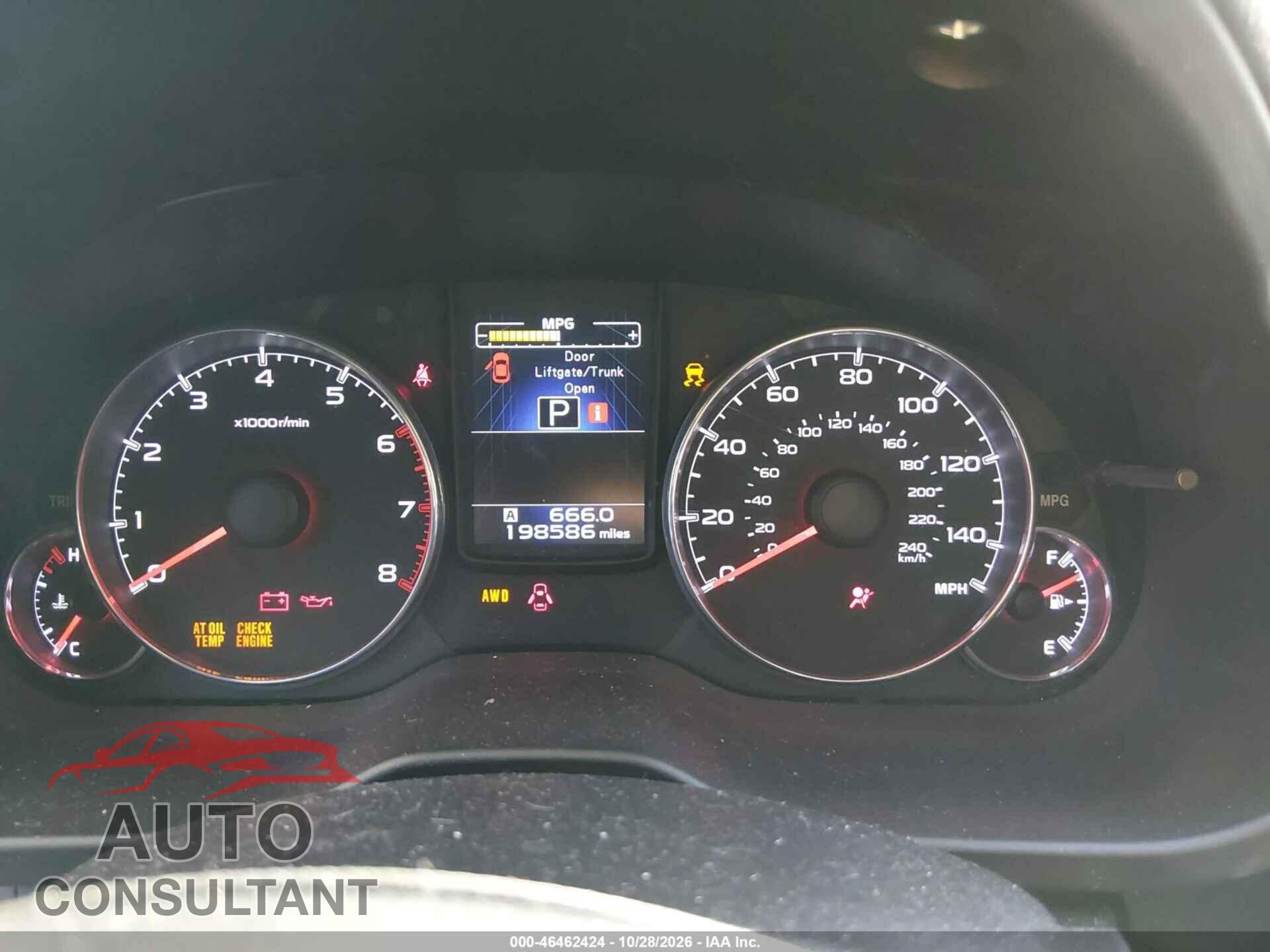 SUBARU OUTBACK 2014 - 4S4BRBKC0E3241396