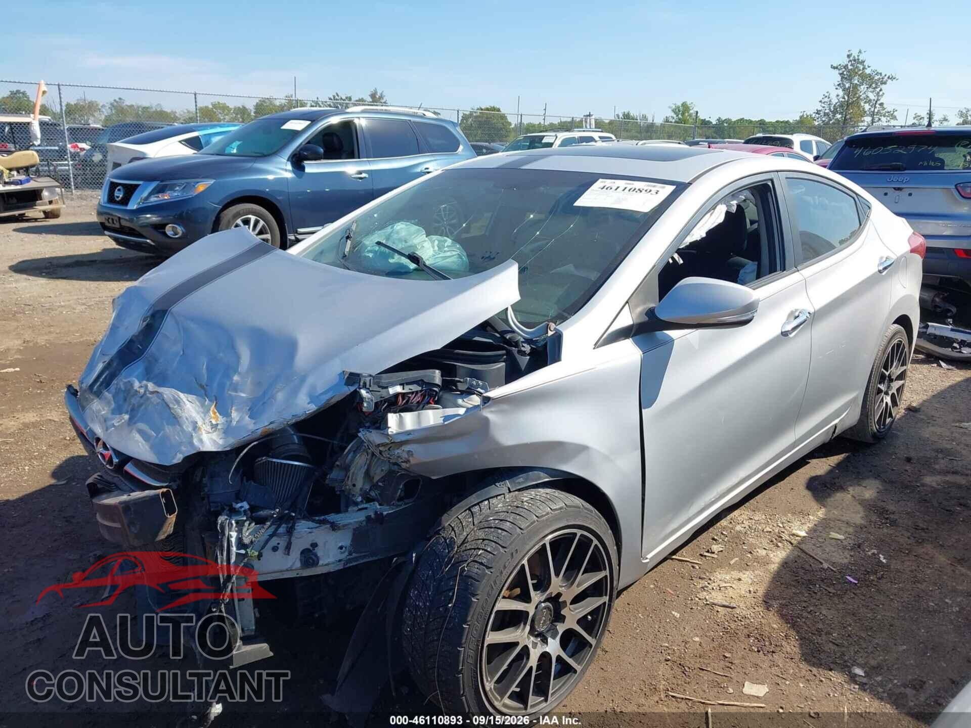 HYUNDAI ELANTRA 2013 - KMHDH4AE8DU506357