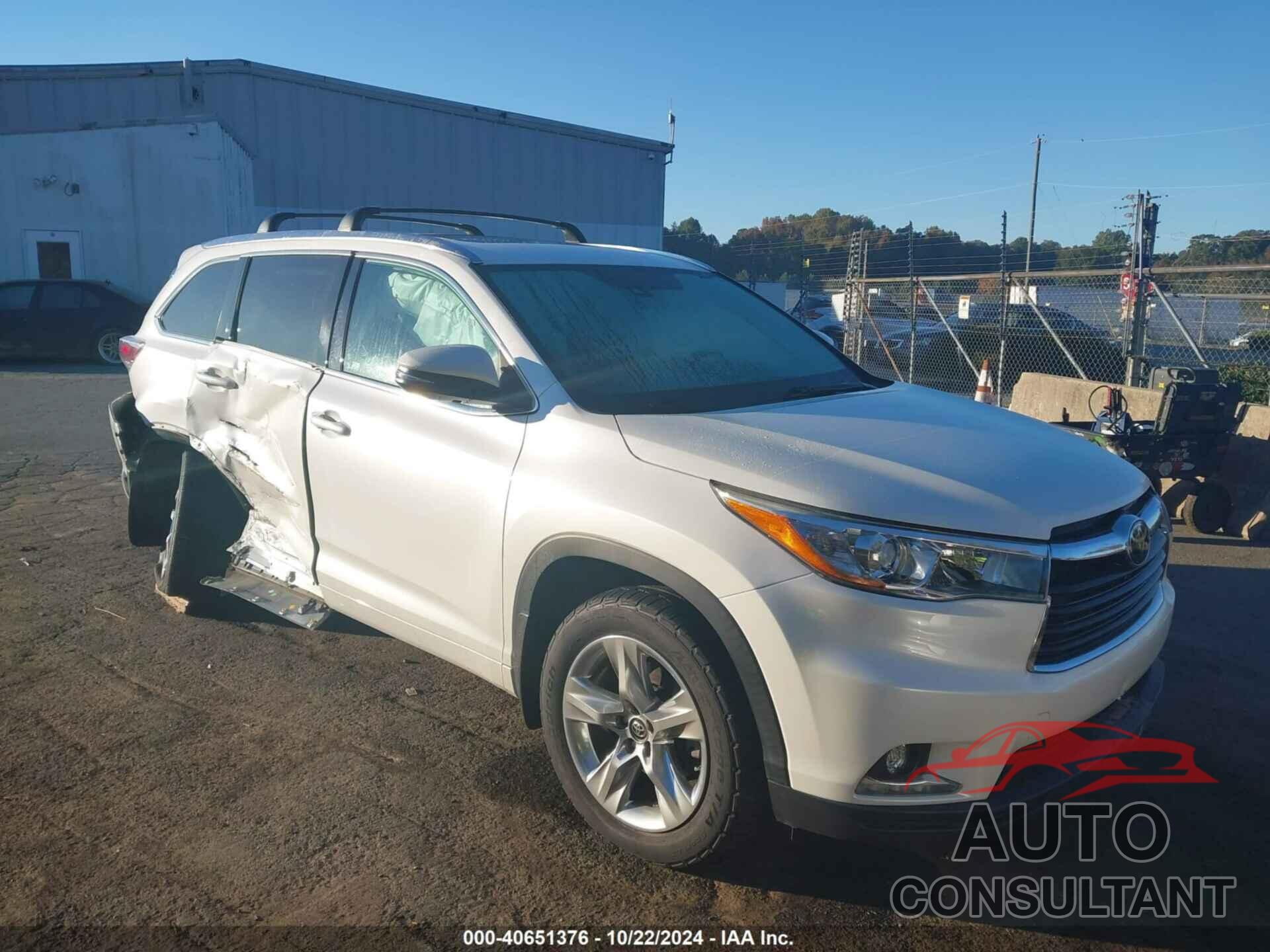 TOYOTA HIGHLANDER 2016 - 5TDDKRFH3GS303746