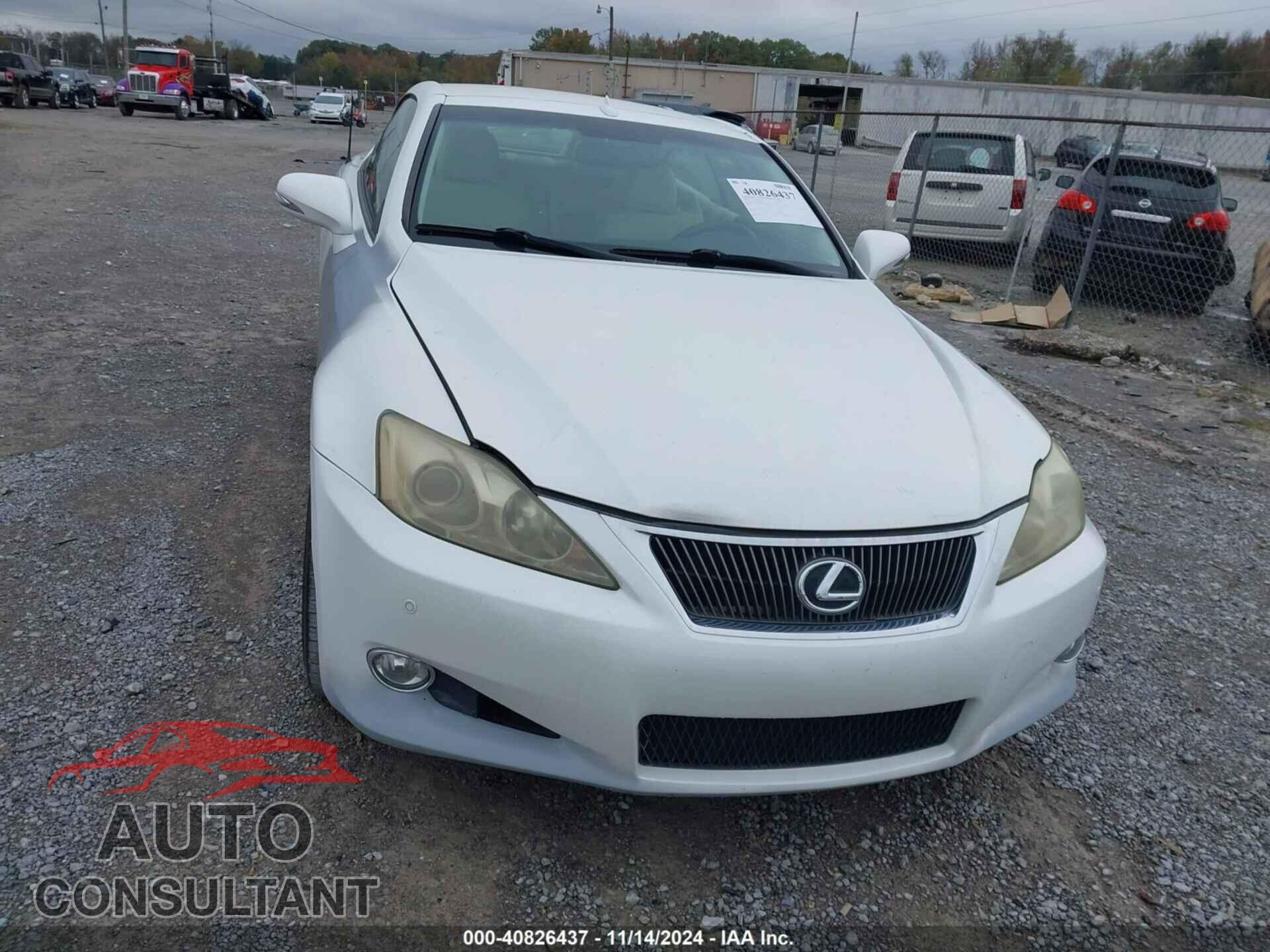 LEXUS IS 250C 2010 - JTHFF2C23A2509148