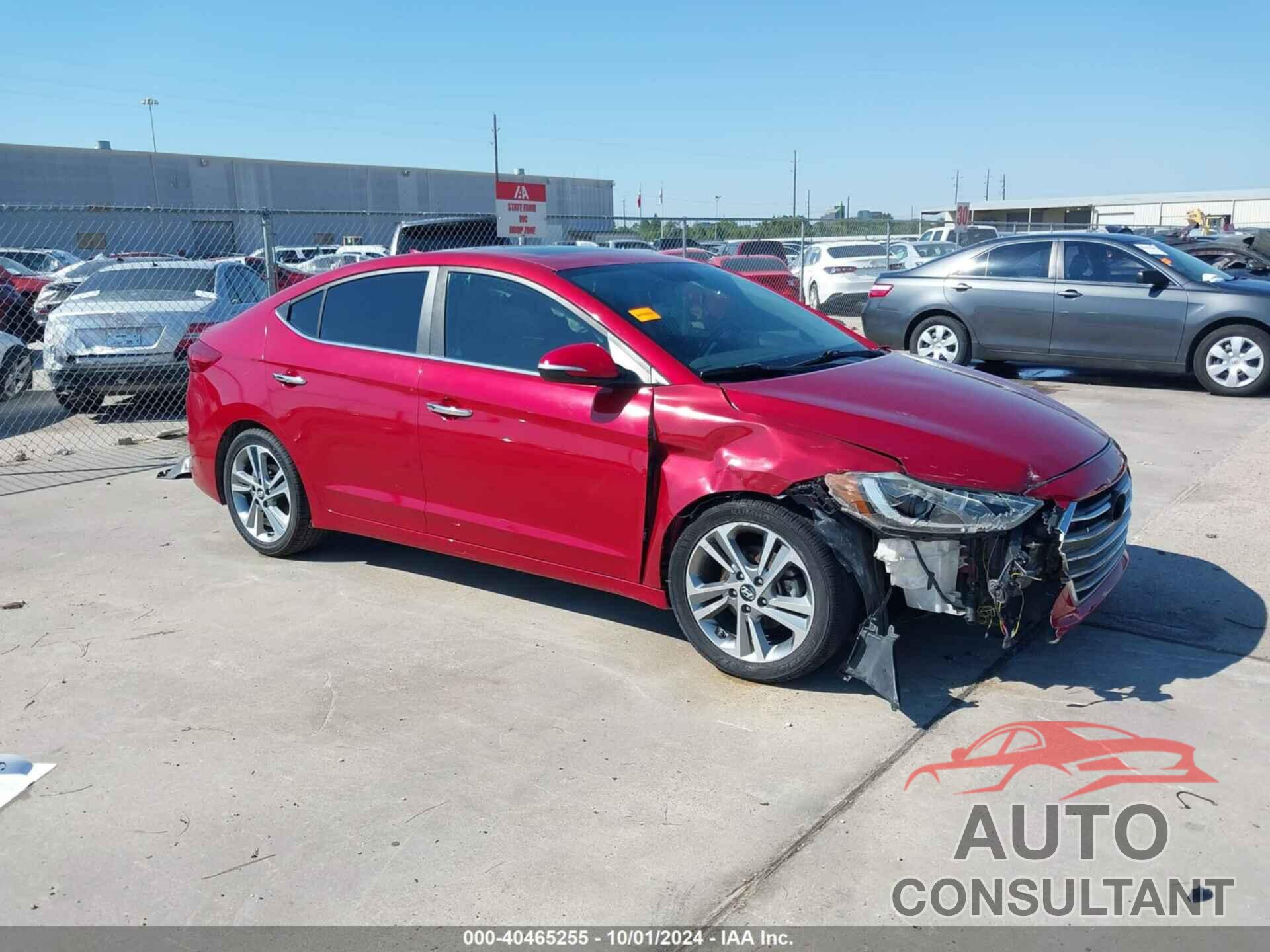 HYUNDAI ELANTRA 2017 - KMHD84LF7HU355507