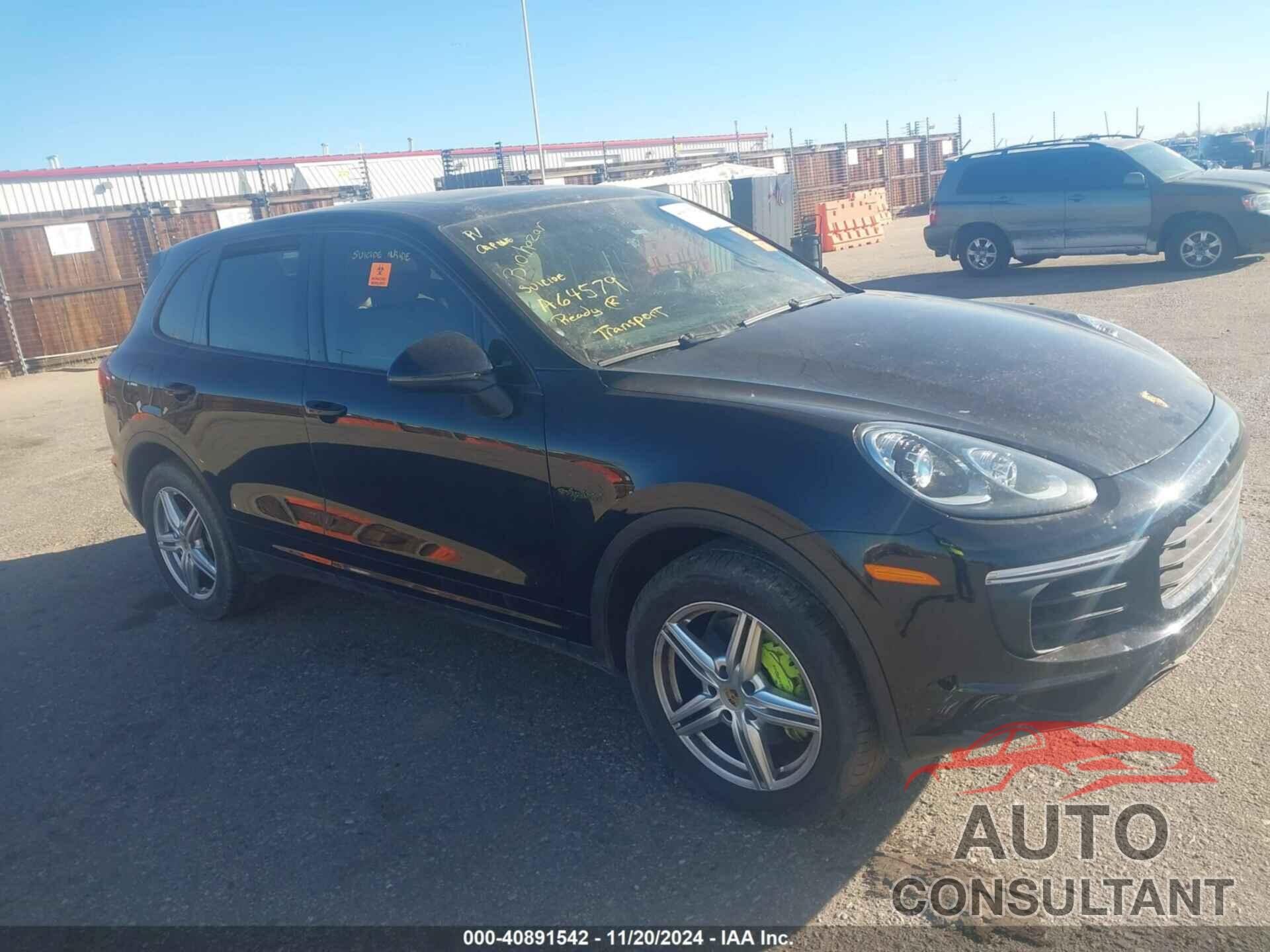 PORSCHE CAYENNE E-HYBRID 2016 - WP1AE2A22GLA64579