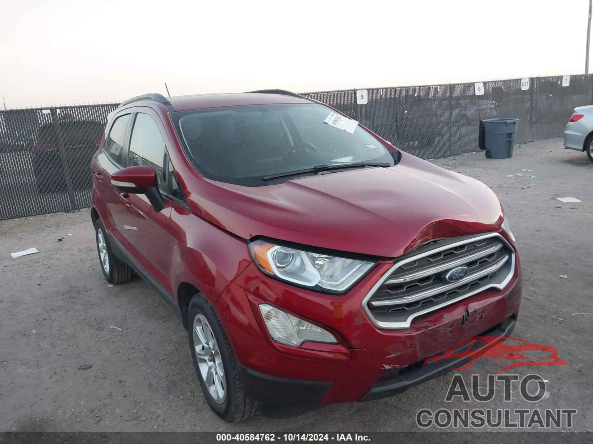 FORD ECOSPORT 2018 - MAJ3P1TE2JC209381