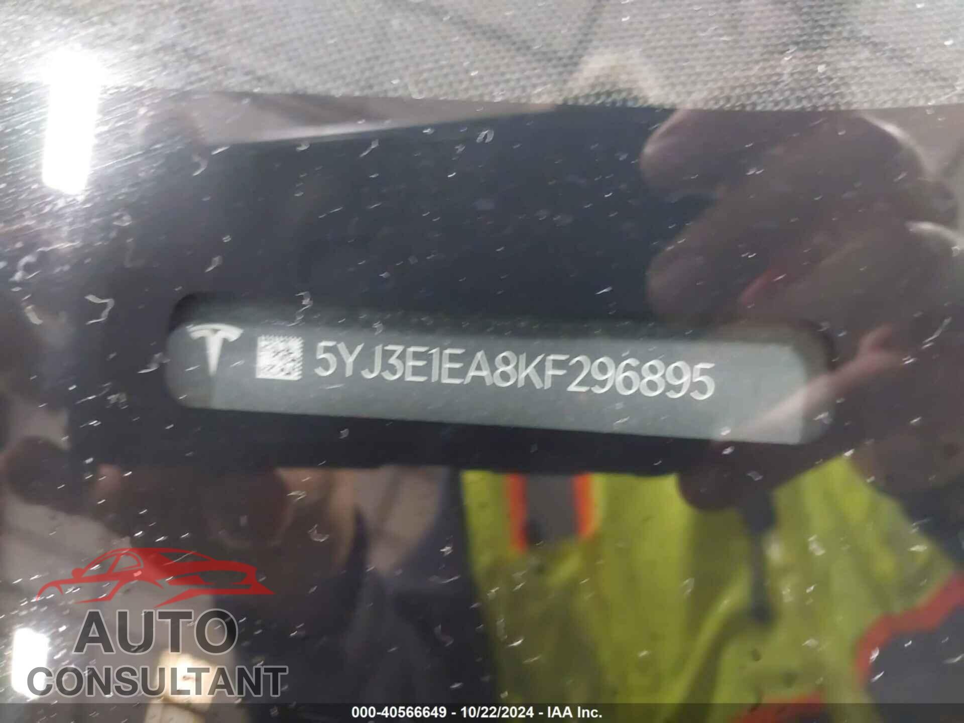 TESLA MODEL 3 2019 - 5YJ3E1EA8KF296895