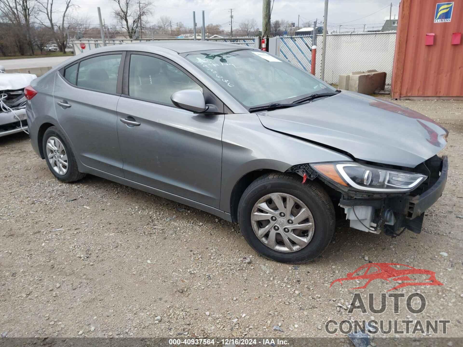HYUNDAI ELANTRA 2017 - KMHD74LF9HU393646