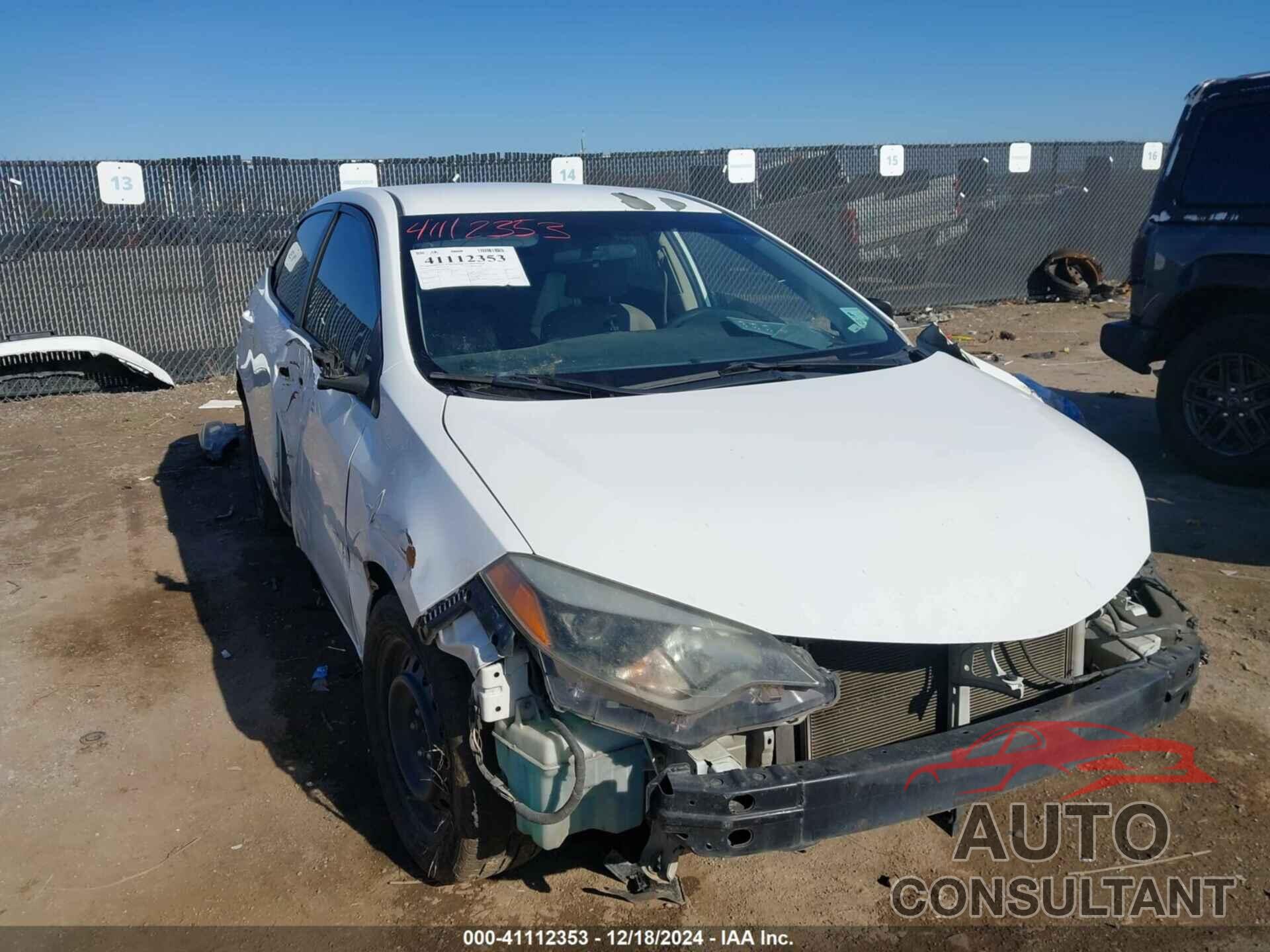 TOYOTA COROLLA 2014 - 5YFBURHE2EP037842