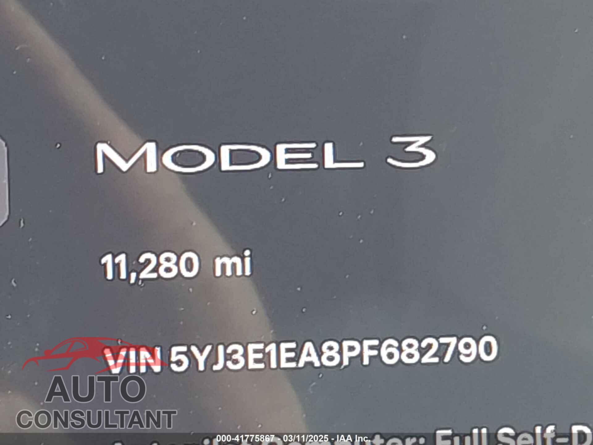 TESLA MODEL 3 2023 - 5YJ3E1EA8PF682790