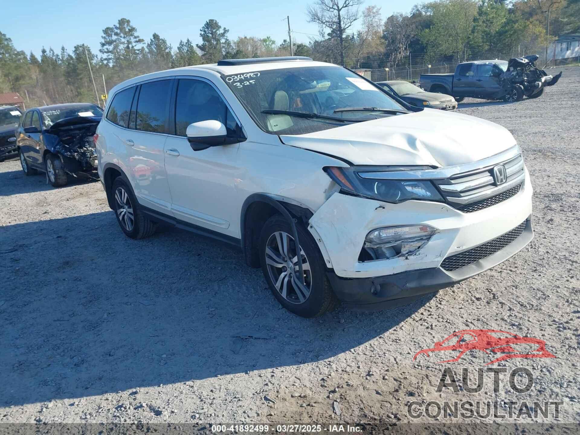 HONDA PILOT 2017 - 5FNYF5H65HB034987