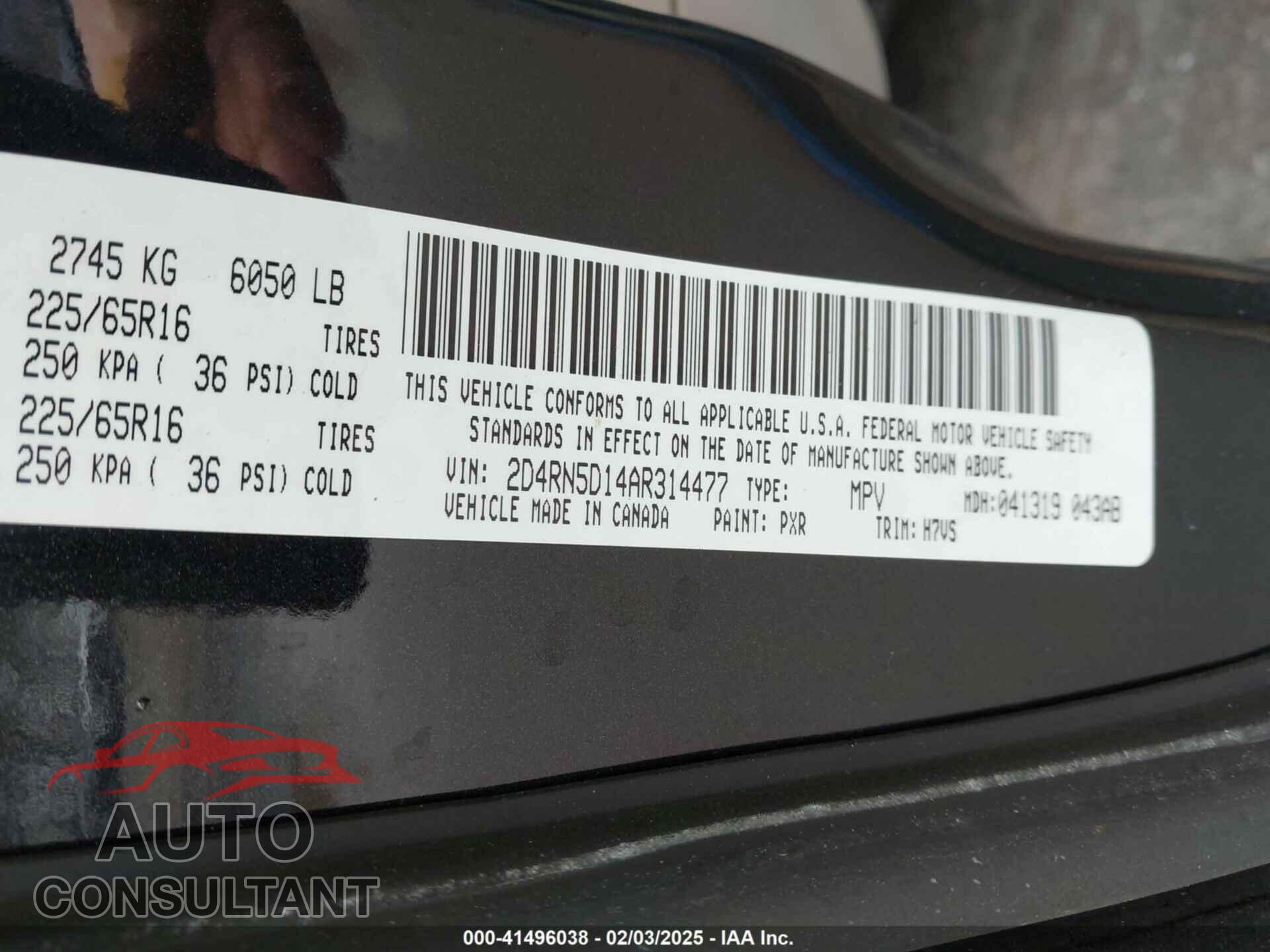 DODGE GRAND CARAVAN 2010 - 2D4RN5D14AR314477