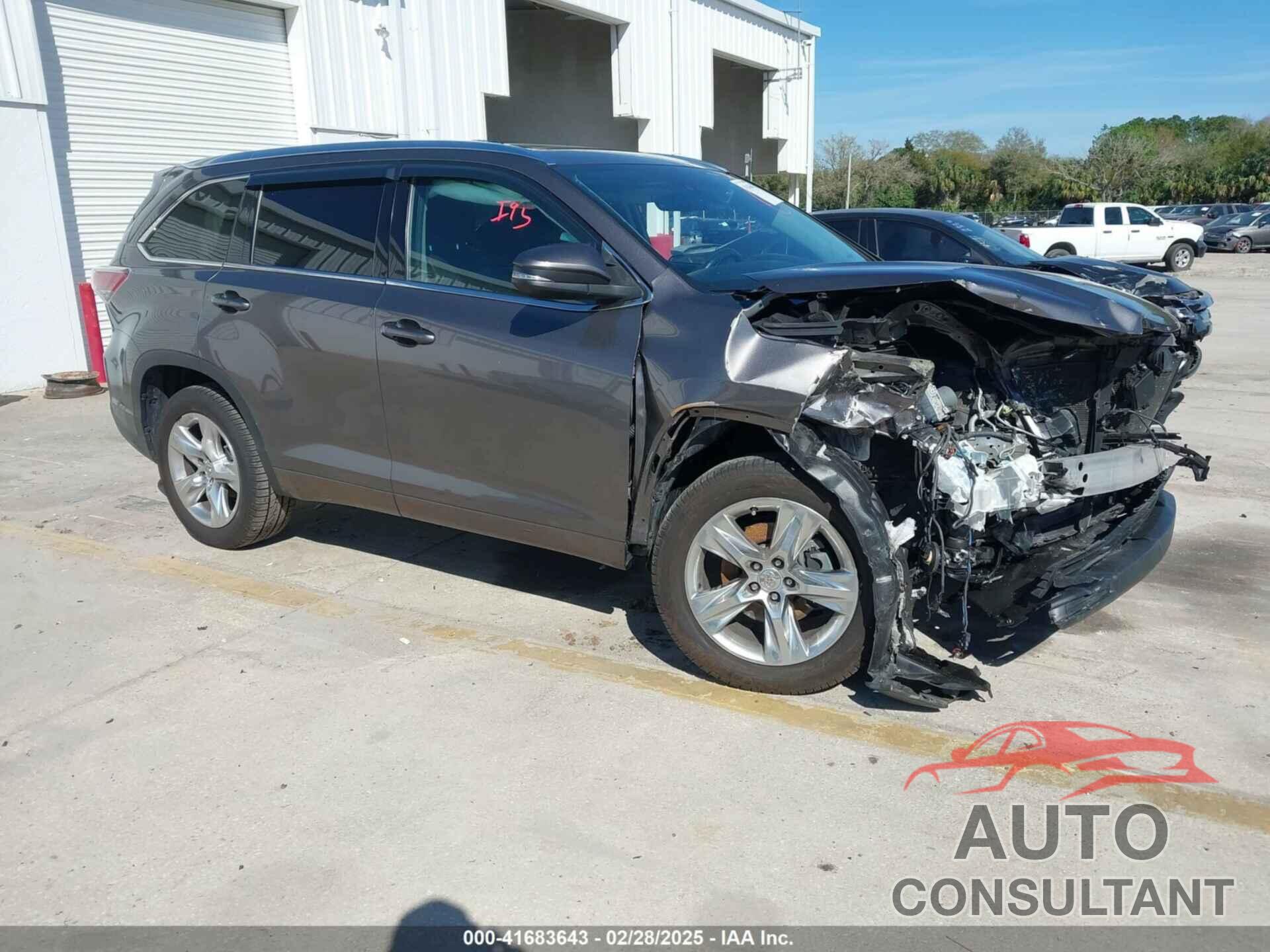 TOYOTA HIGHLANDER 2014 - 5TDYKRFH7ES006932