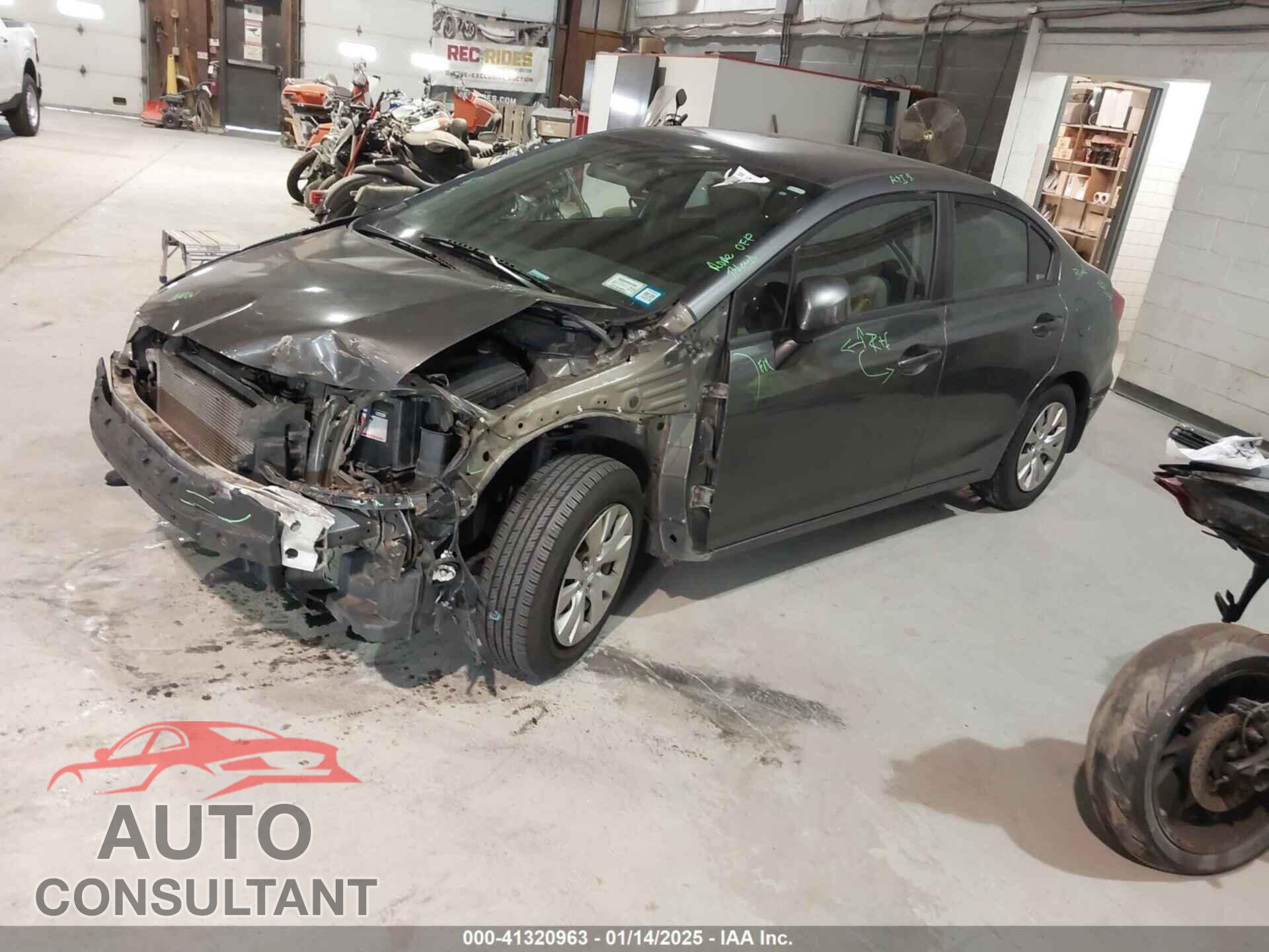 HONDA CIVIC SDN 2012 - 2HGFB2F52CH609188