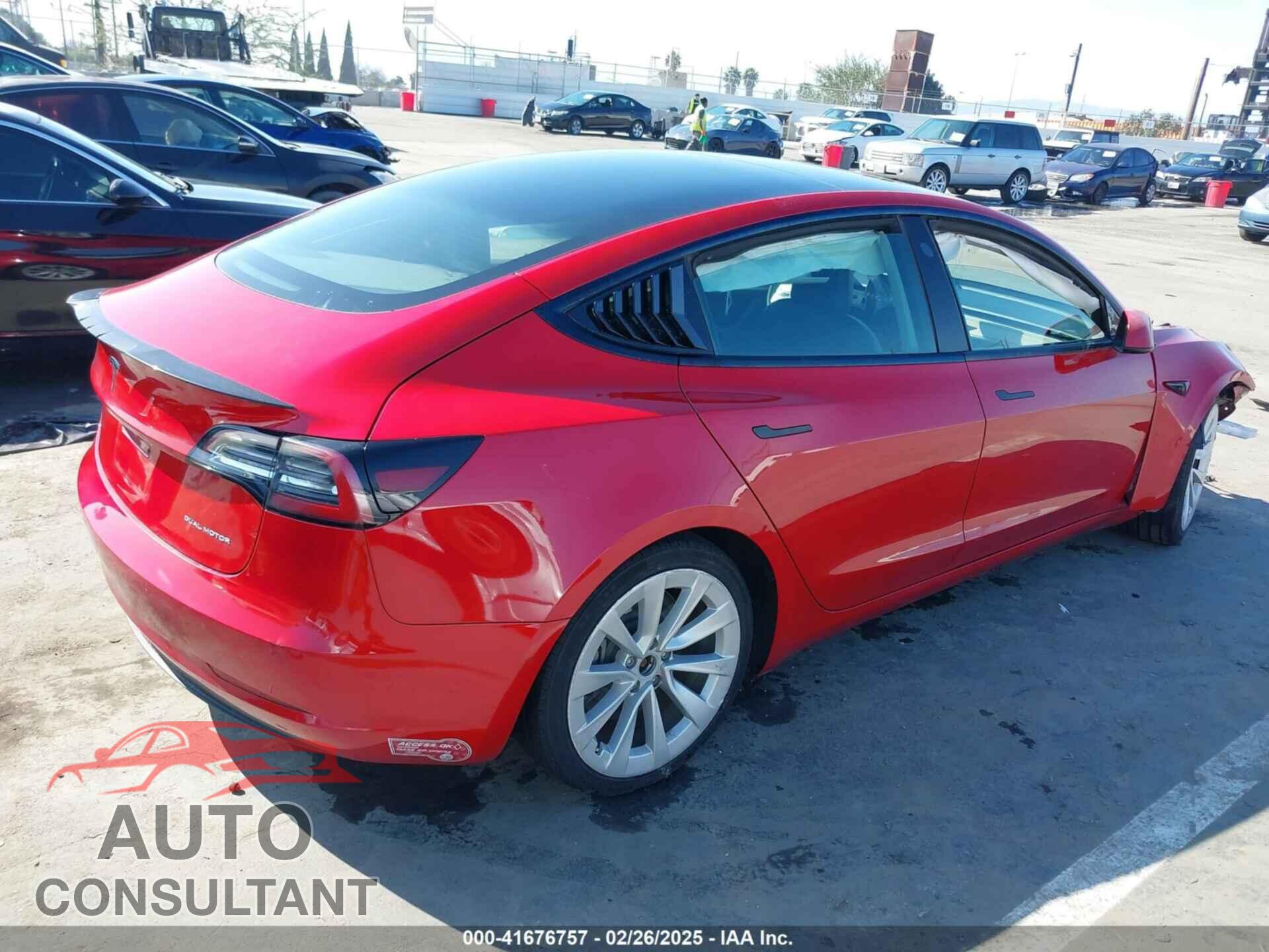 TESLA MODEL 3 2022 - 5YJ3E1EB4NF187475