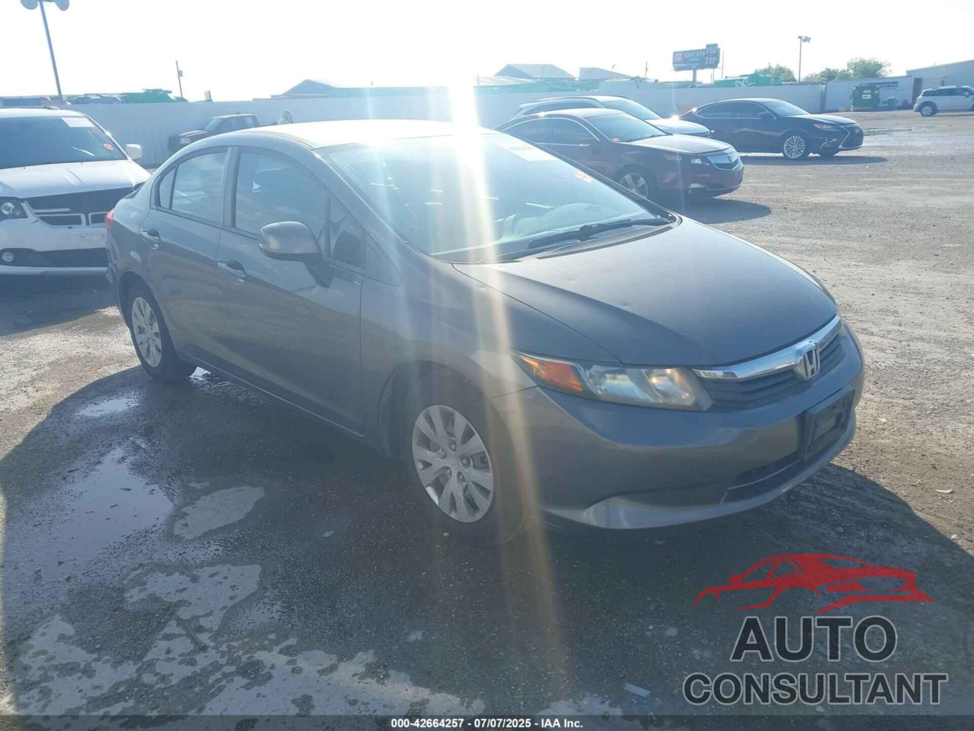 HONDA CIVIC 2012 - 19XFB2F5XCE108818