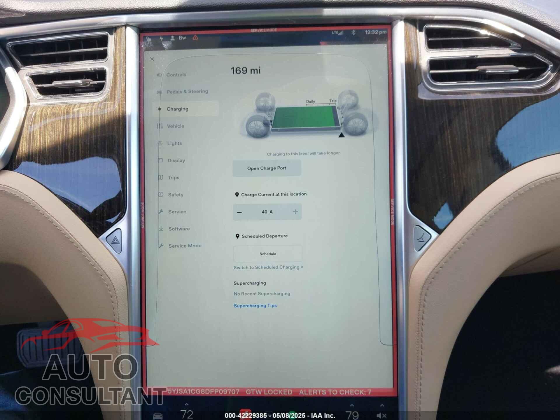 TESLA MODEL S 2013 - 5YJSA1CG8DFP09707