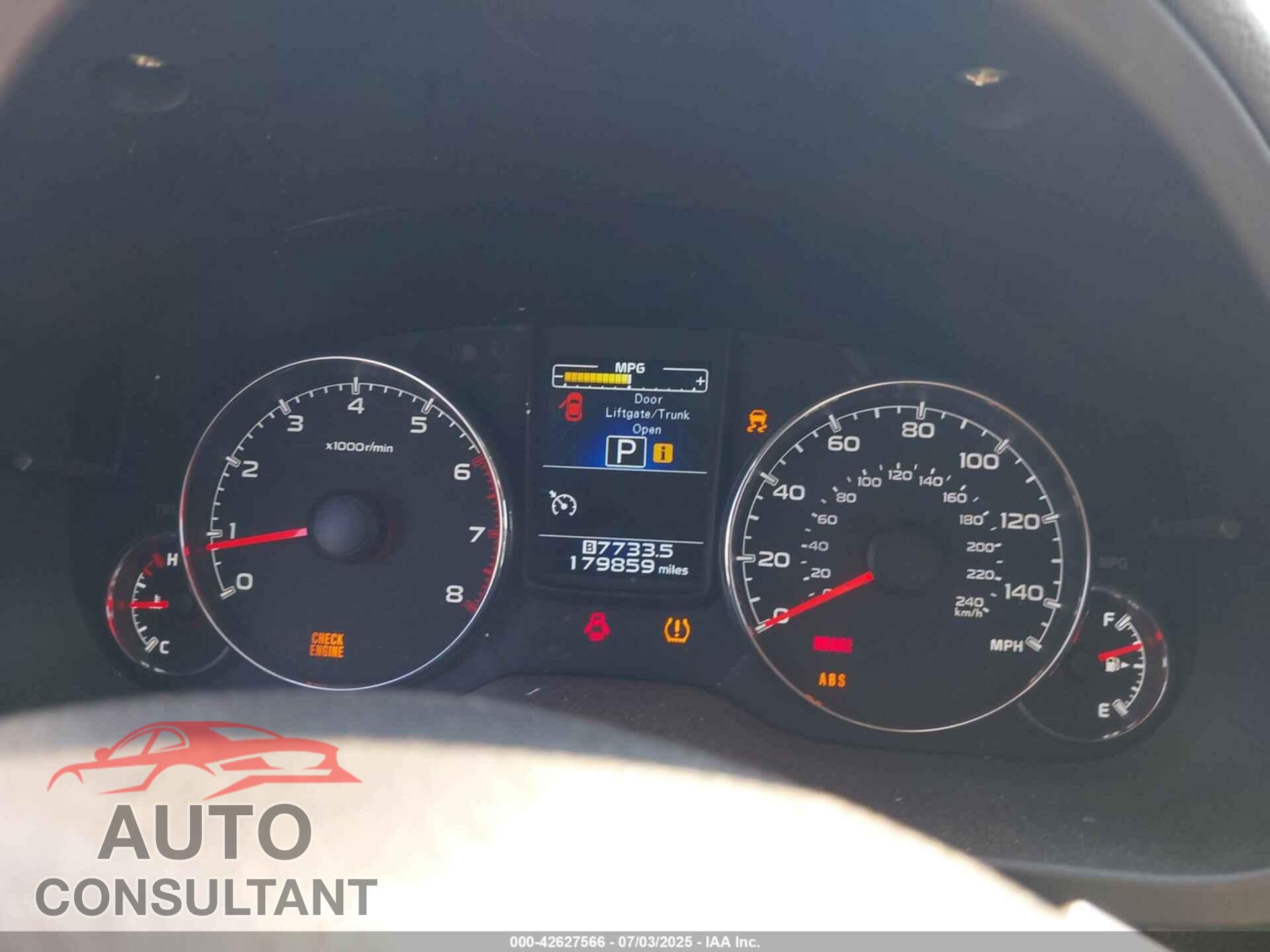 SUBARU OUTBACK 2014 - 4S4BRBLC4E3246020