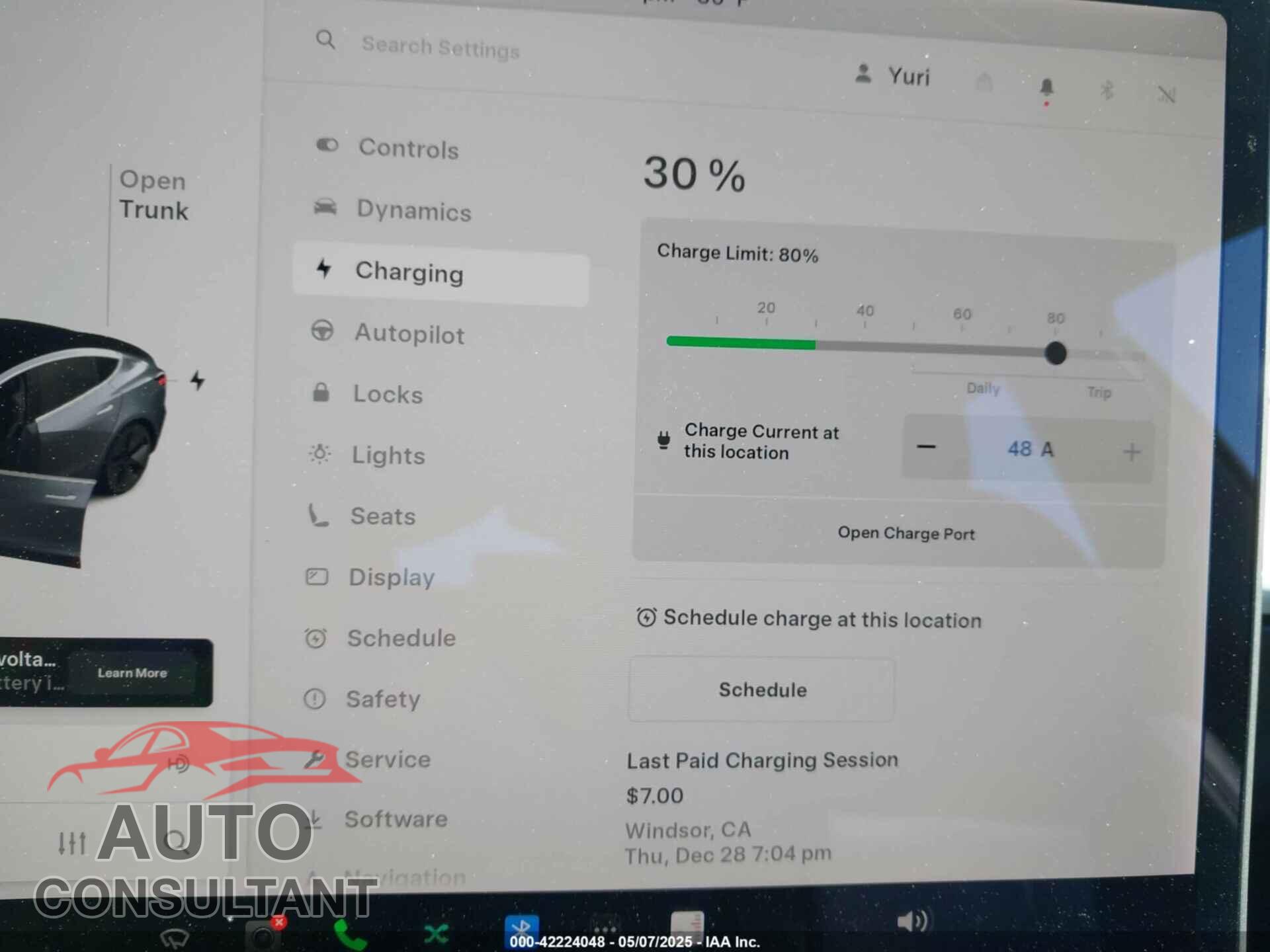 TESLA MODEL 3 2019 - 5YJ3E1EB9KF526596