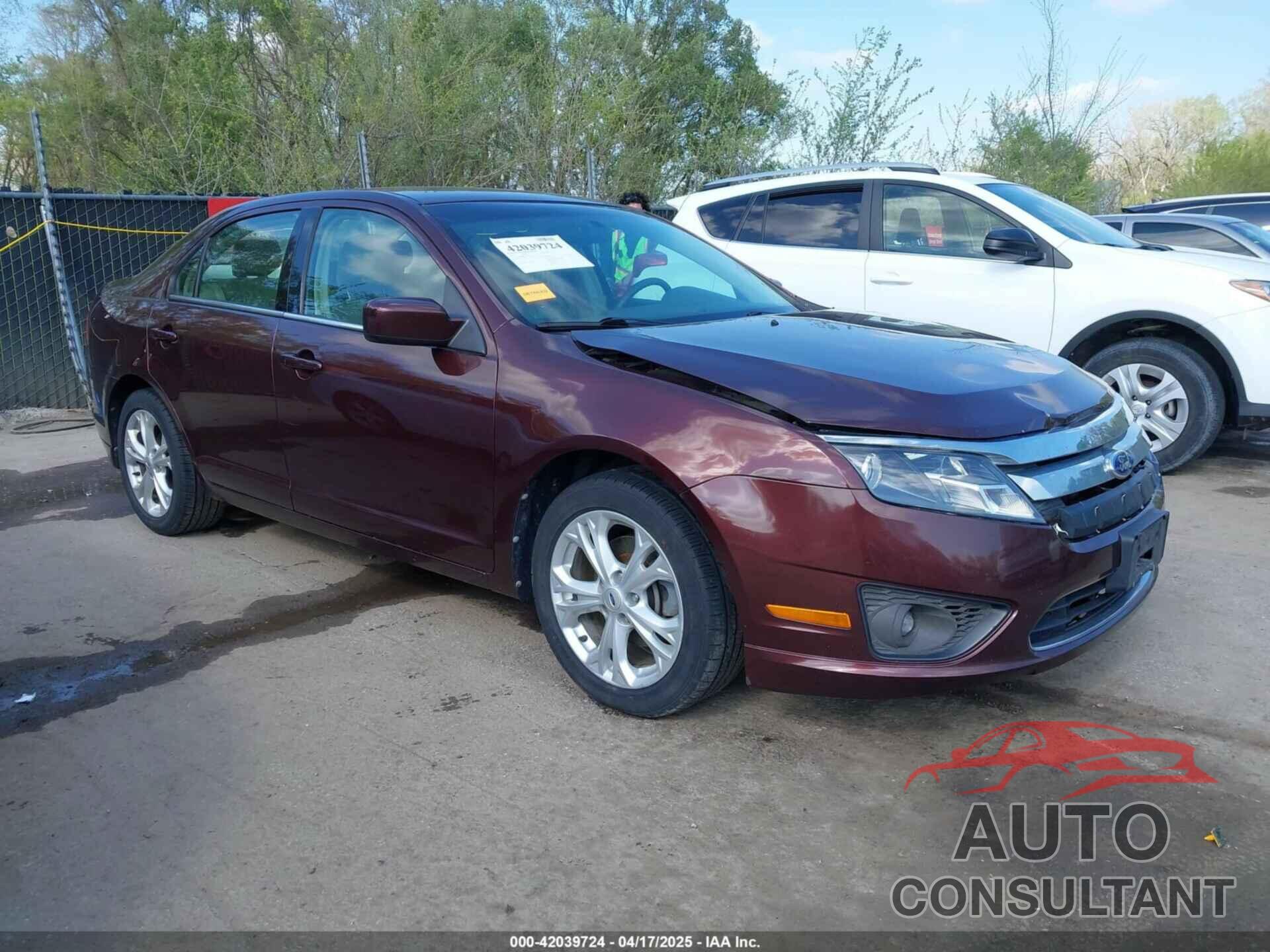 FORD FUSION 2012 - 3FAHP0HG1CR205837