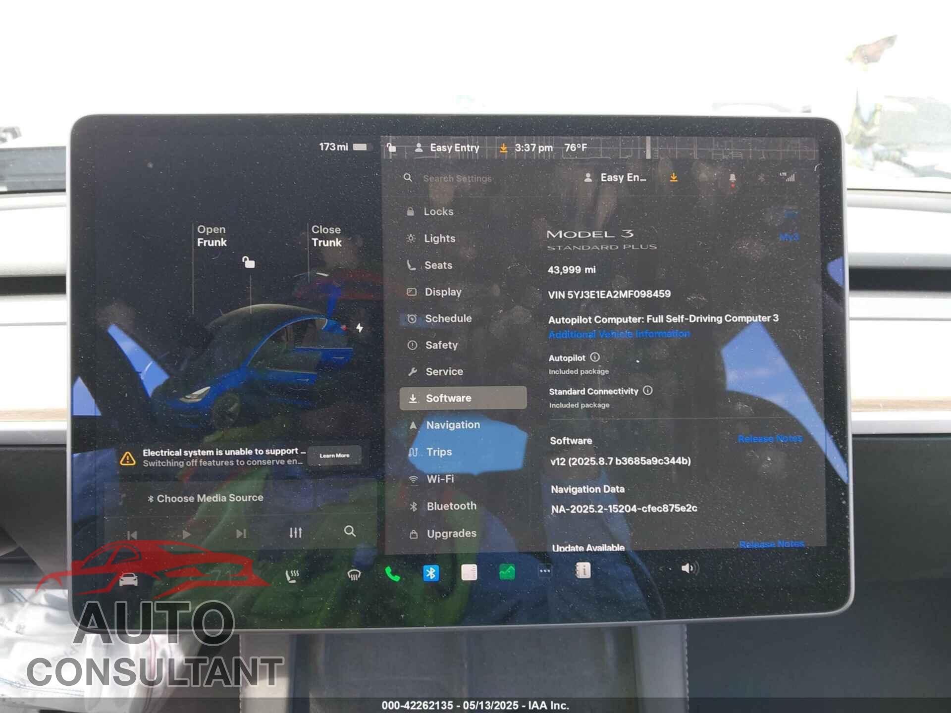 TESLA MODEL 3 2021 - 5YJ3E1EA2MF098459