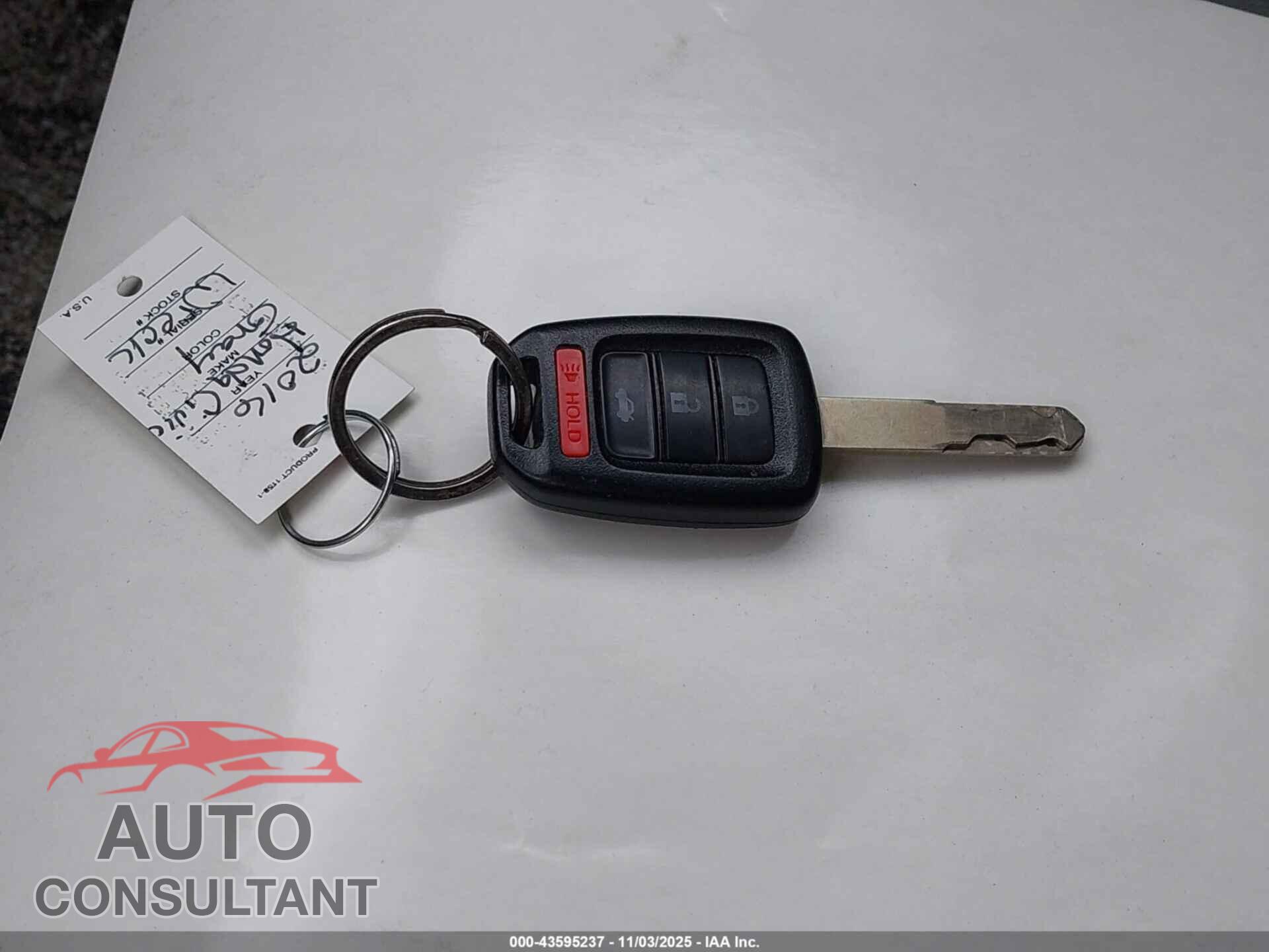 HONDA CIVIC 2016 - 19XFC2F54GE242548