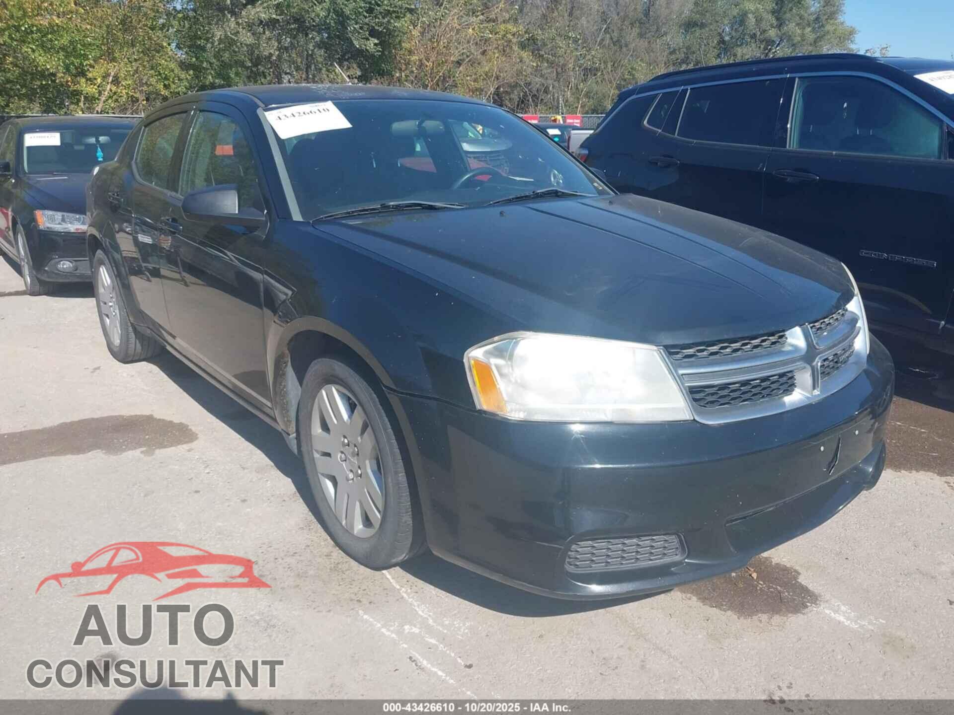 DODGE AVENGER 2012 - 1C3CDZAB8CN286598