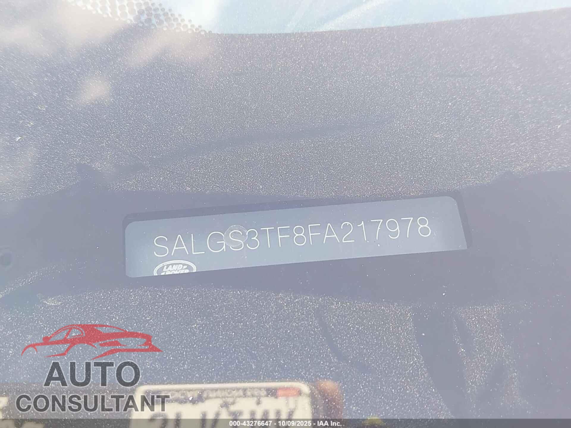 LAND ROVER RANGE ROVER 2015 - SALGS3TF8FA217978