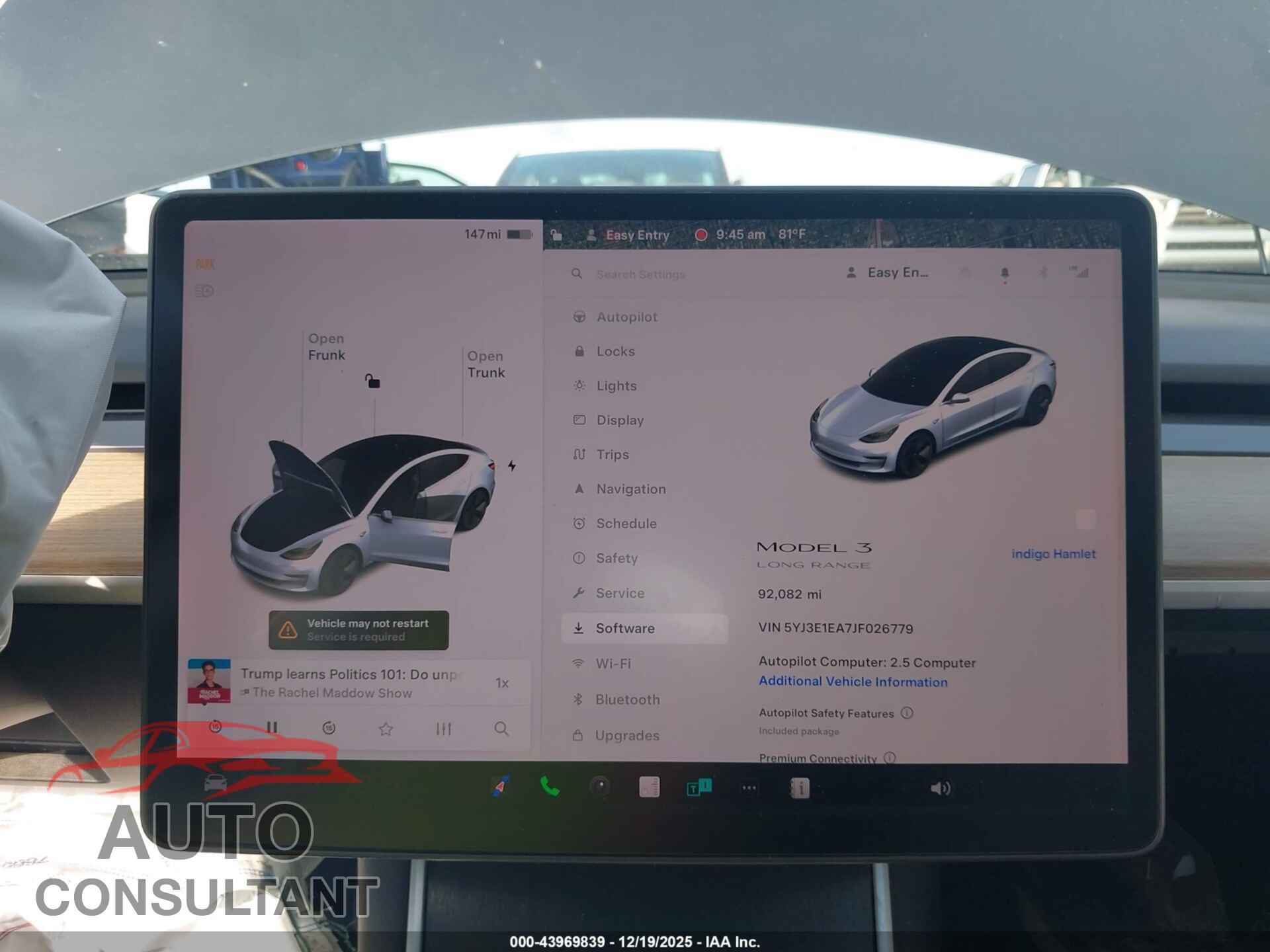 TESLA MODEL 3 2018 - 5YJ3E1EA7JF026779