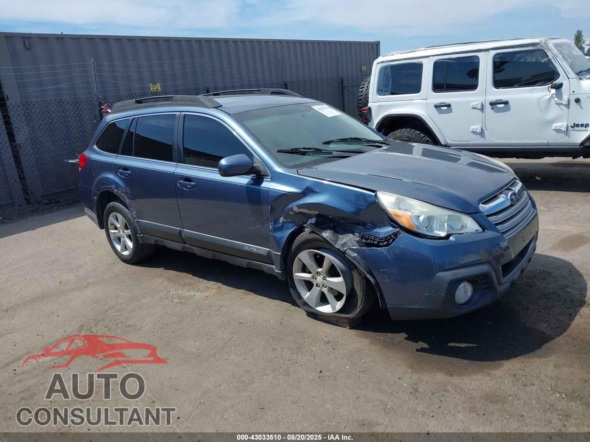 SUBARU OUTBACK 2013 - 4S4BRBBC8D3320622